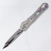 Heretic Manticore X Custom - Double Edge Mirror Polish Elmax Hand Ground - Stainless Chassis w/ Abalone Inlays - Ti Satin Clip - S/N 007 - Pre-Owned