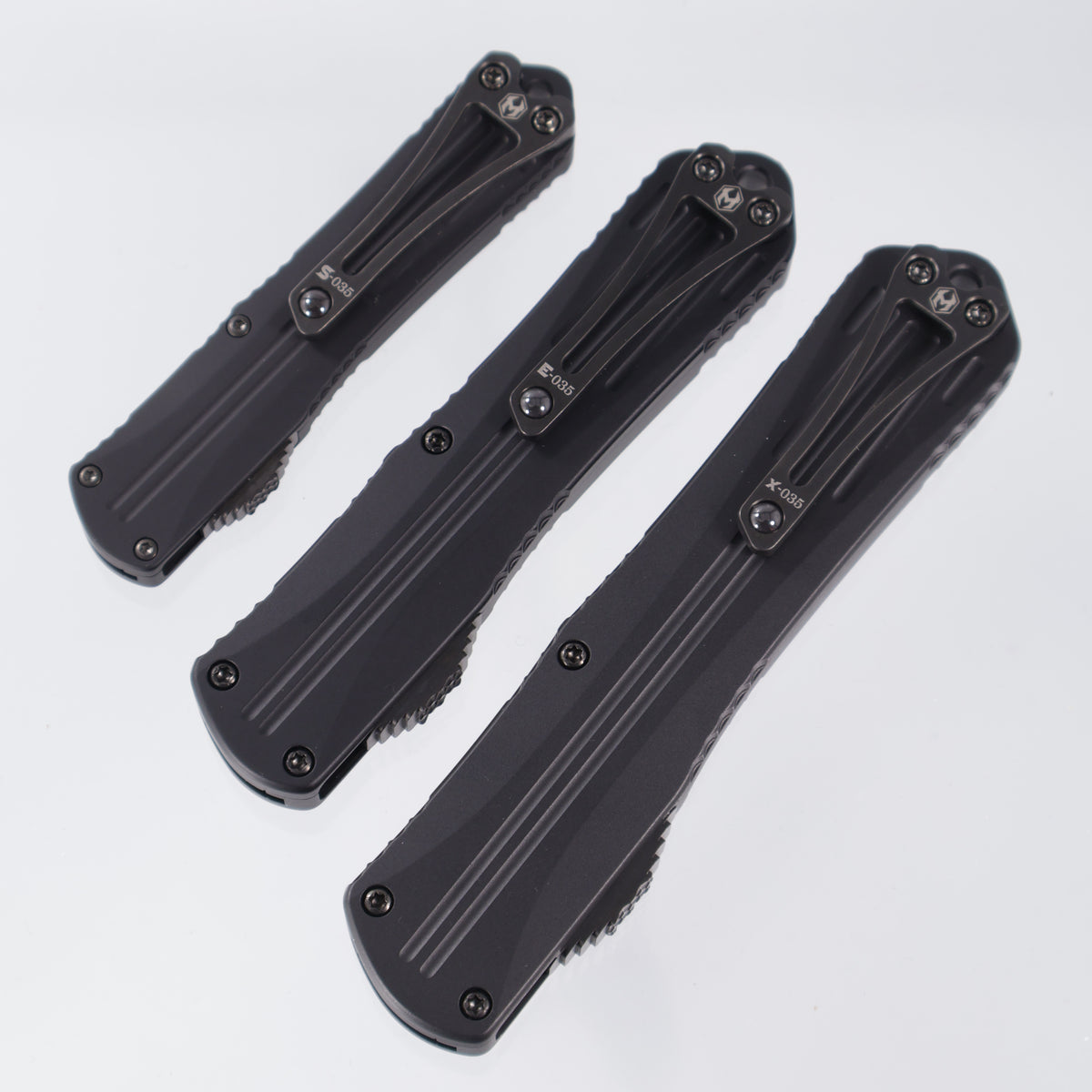 Heretic Manticore S.E.X. 2 Kit - Three Knife OTF Numbered Set - Bowie DLC Elmax - Pre-Owned