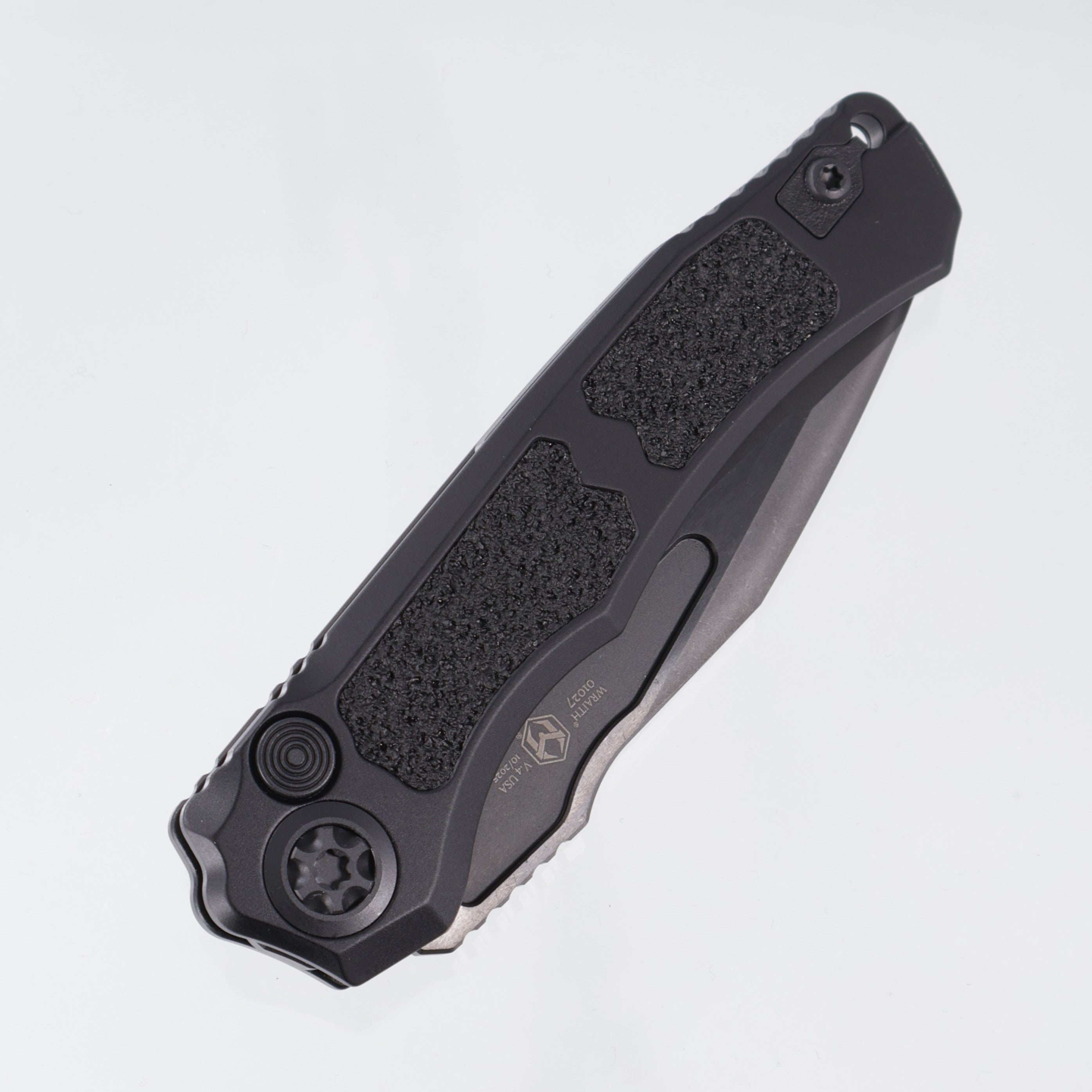 Heretic Wraith V4 Auto Tanto Tactical - Black Handle - DLC Magnacut - H100-6A-T