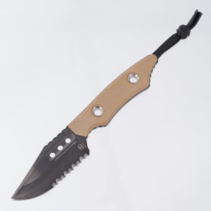 Heretic Kobold - FDE G10 - Bowie Serrated, DLC Magnacut - H065-6B-FDE/G10 (Tan)