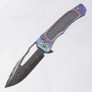 Heretic Wraith V4 Manual Custom - Vegas Forge Reptilian SanMai Blade - Hefted Prismatic Titanium Chassis w/ Vegas Forge Reptilian Inlays & DLC clip