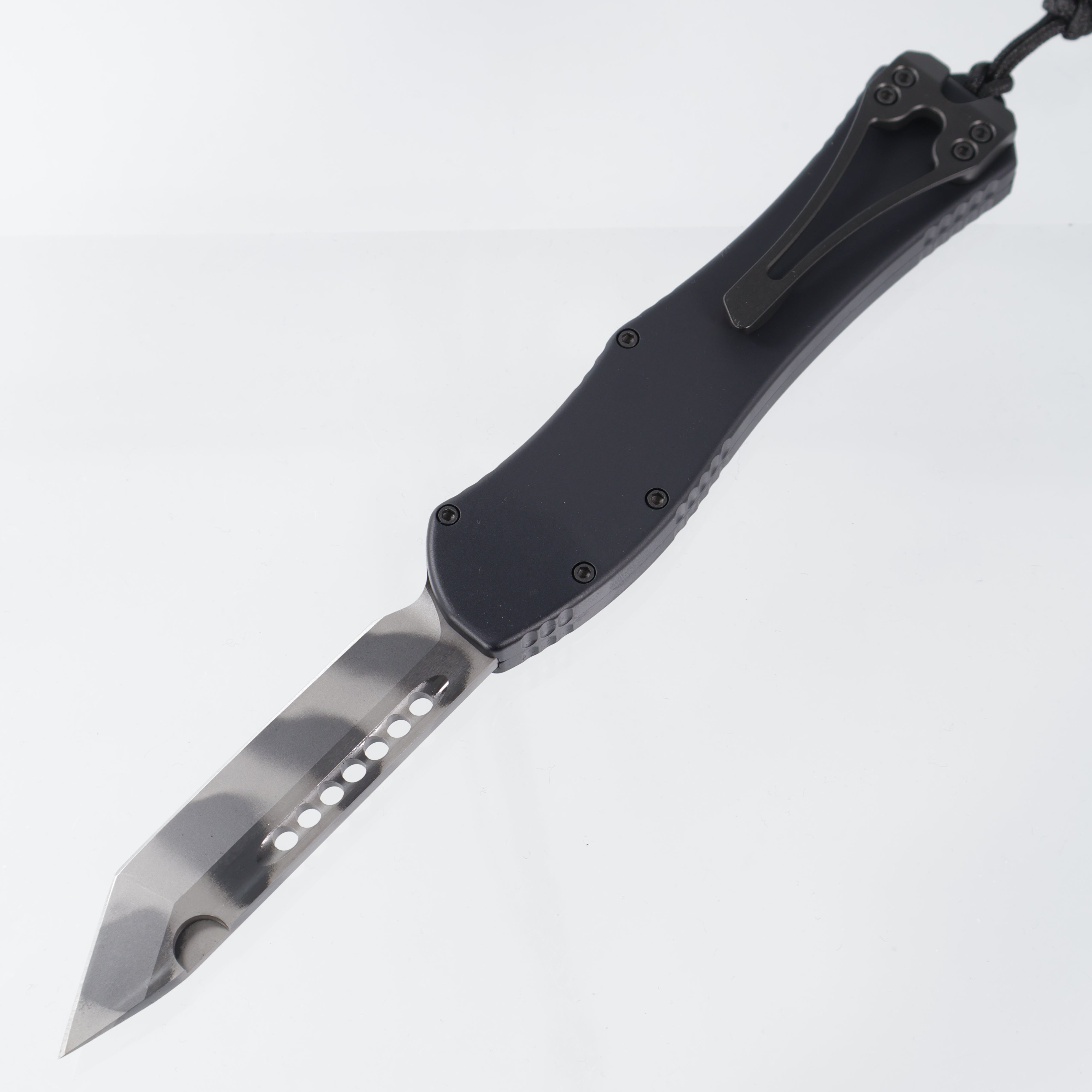 Heretic Hydra V4 Tanto - Black Aluminum - Commando Finish DLC Magnacut - H046-15A-COMM