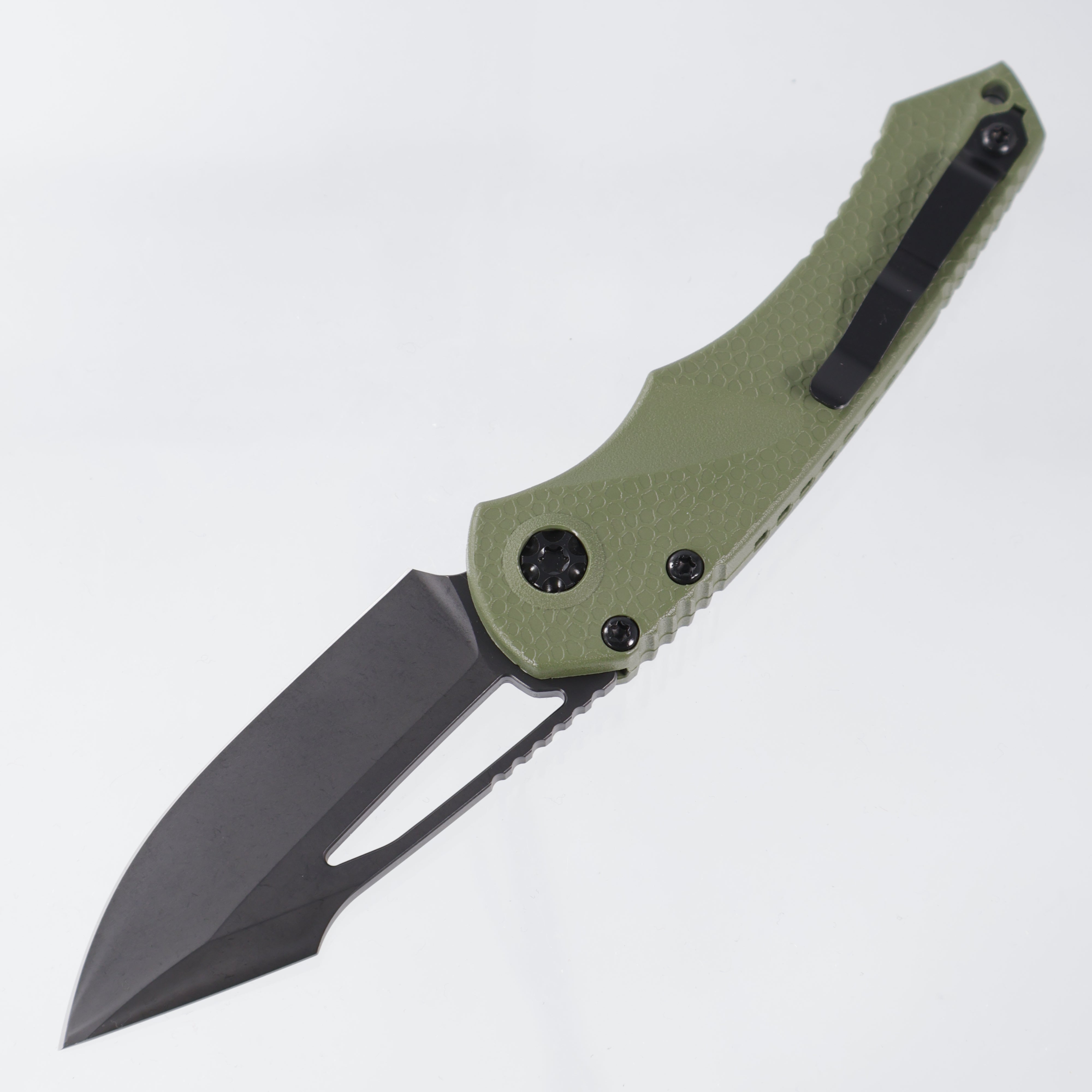 Heretic Mini Pariah Manual Single Edge - OD Green Polymer - DLC Magnacut - H052-6A-GRN