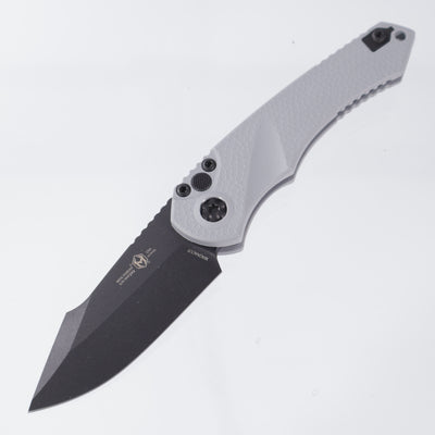 Heretic Mini Pariah Auto Single Edge - Gray Polmer - Black Magnacut - H054-4A-GRY