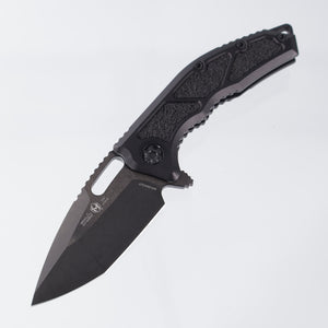 Heretic Medusa V3 Manual Tanto - Black Aluminum - DLC Magnacut - H009-6A-T