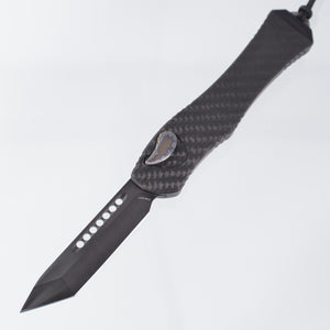 Heretic Hydra V4 Tanto - Carbon Fiber Chassis w/ Flamed Ti Accents - DLC 20CV - H406-6A-CF/FTI