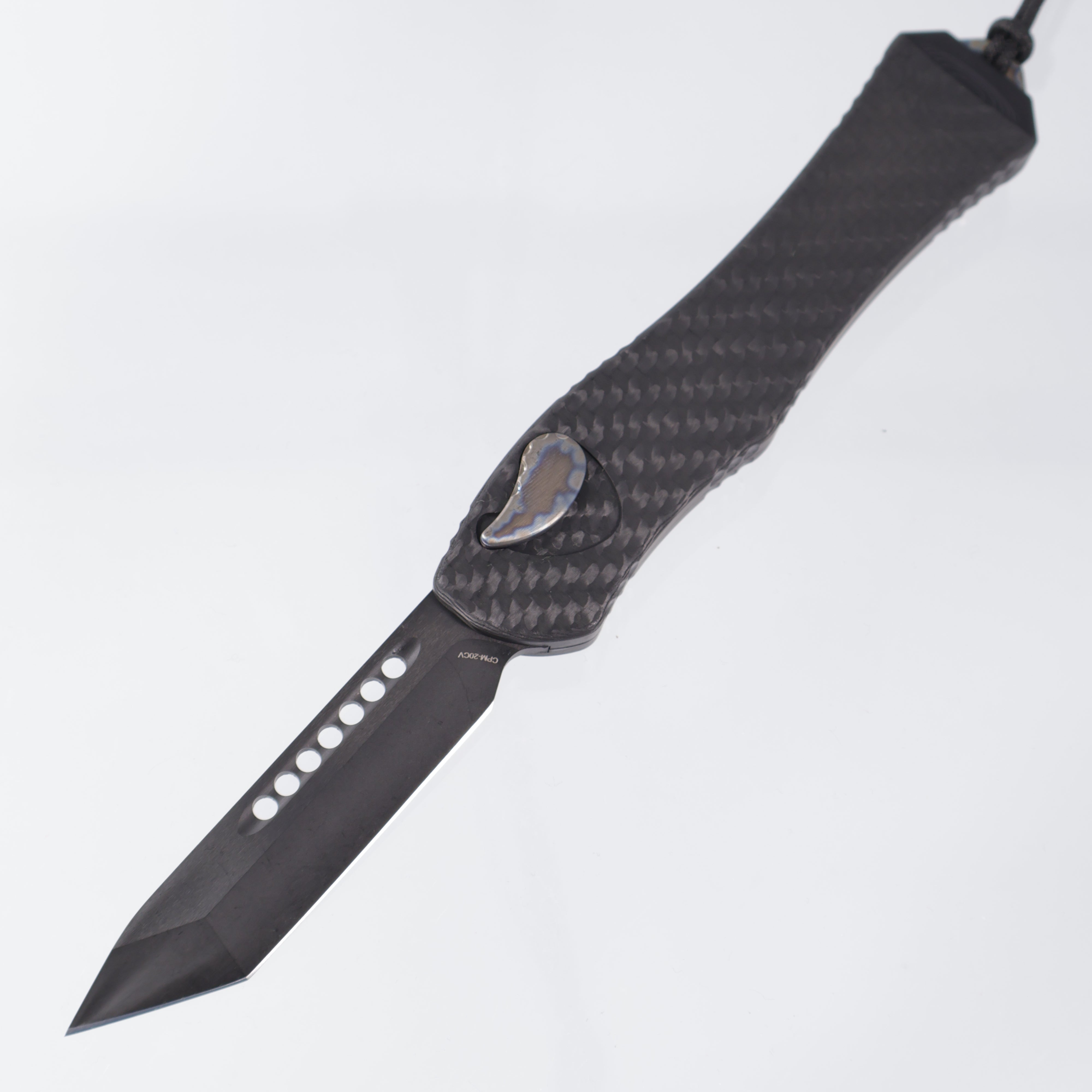 Heretic Hydra V4 Tanto - Carbon Fiber Chassis w/ Flamed Ti Accents - DLC 20CV - H406-6A-CF/FTI