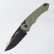 Heretic Mini Pariah Auto Single Edge - OD Green Polymer - DLC Magnacut - H054-6A-GRN