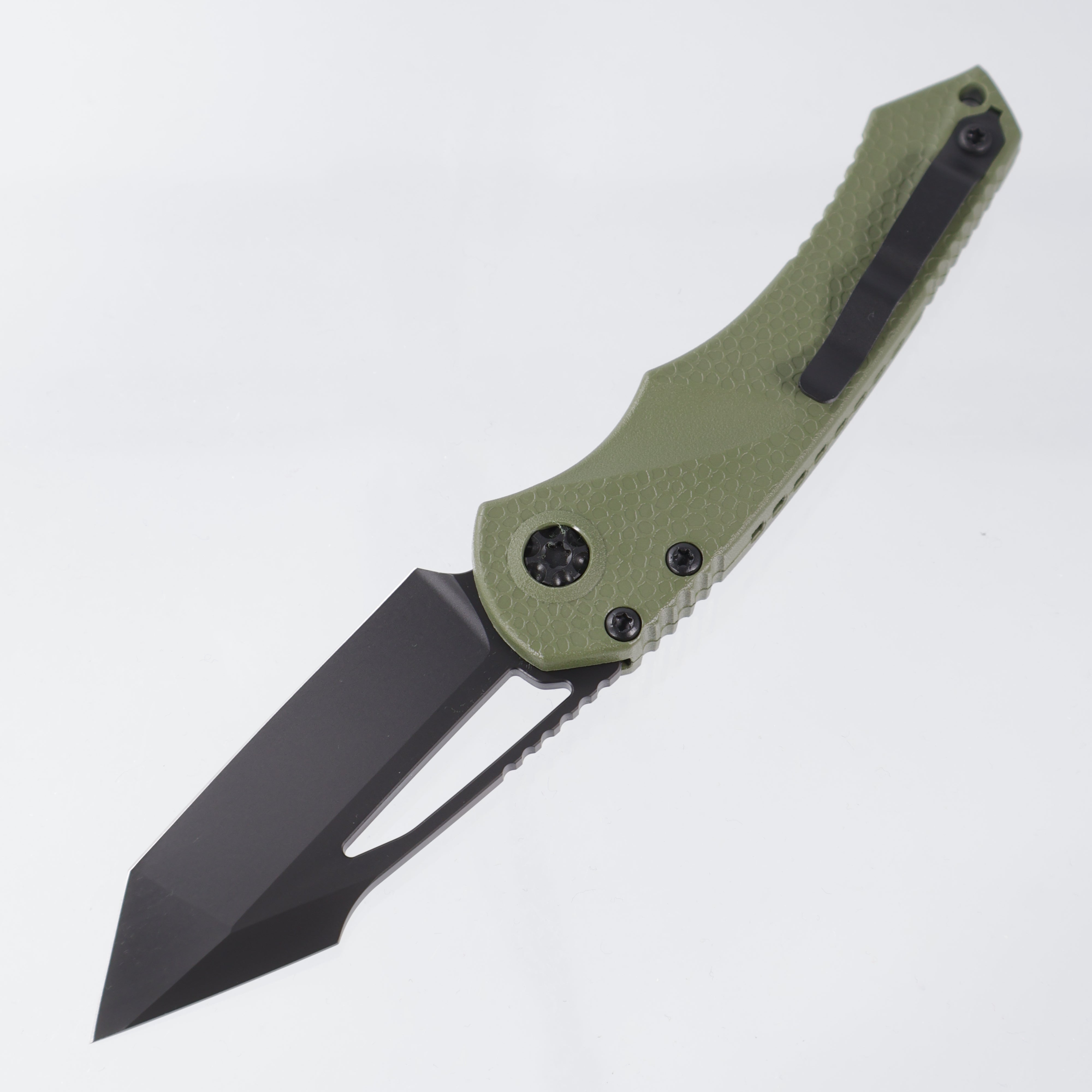 Heretic Mini Pariah Manual Tanto - OD Green Polymer - DLC Magnacut - H053-6A-GRN