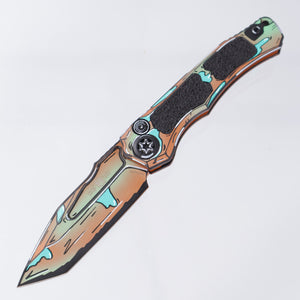 Heretic Wraith V4 Auto Tanto - Shipwreck Cel Shade - Magnacut - H100-CS-SHIP