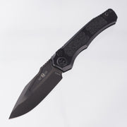 Heretic Wraith V4 Auto Clip Point - Black Aluminum - DLC Magnacut - H000-6A-T