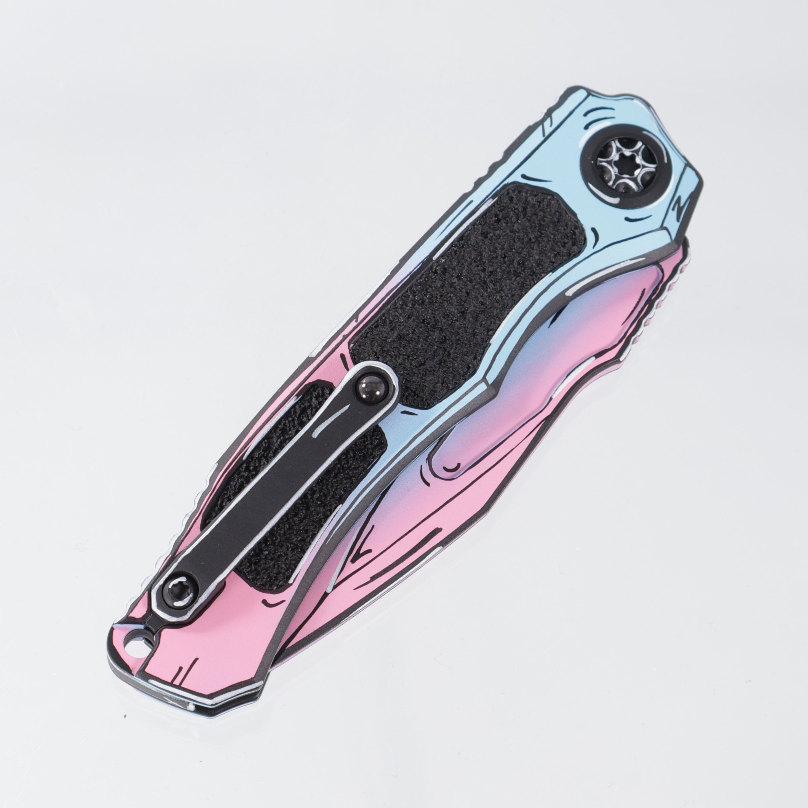 Heretic Wraith V4 Auto Clip Point - Cotton Candy Cel-Shade - Magnacut - H000-CS-CC