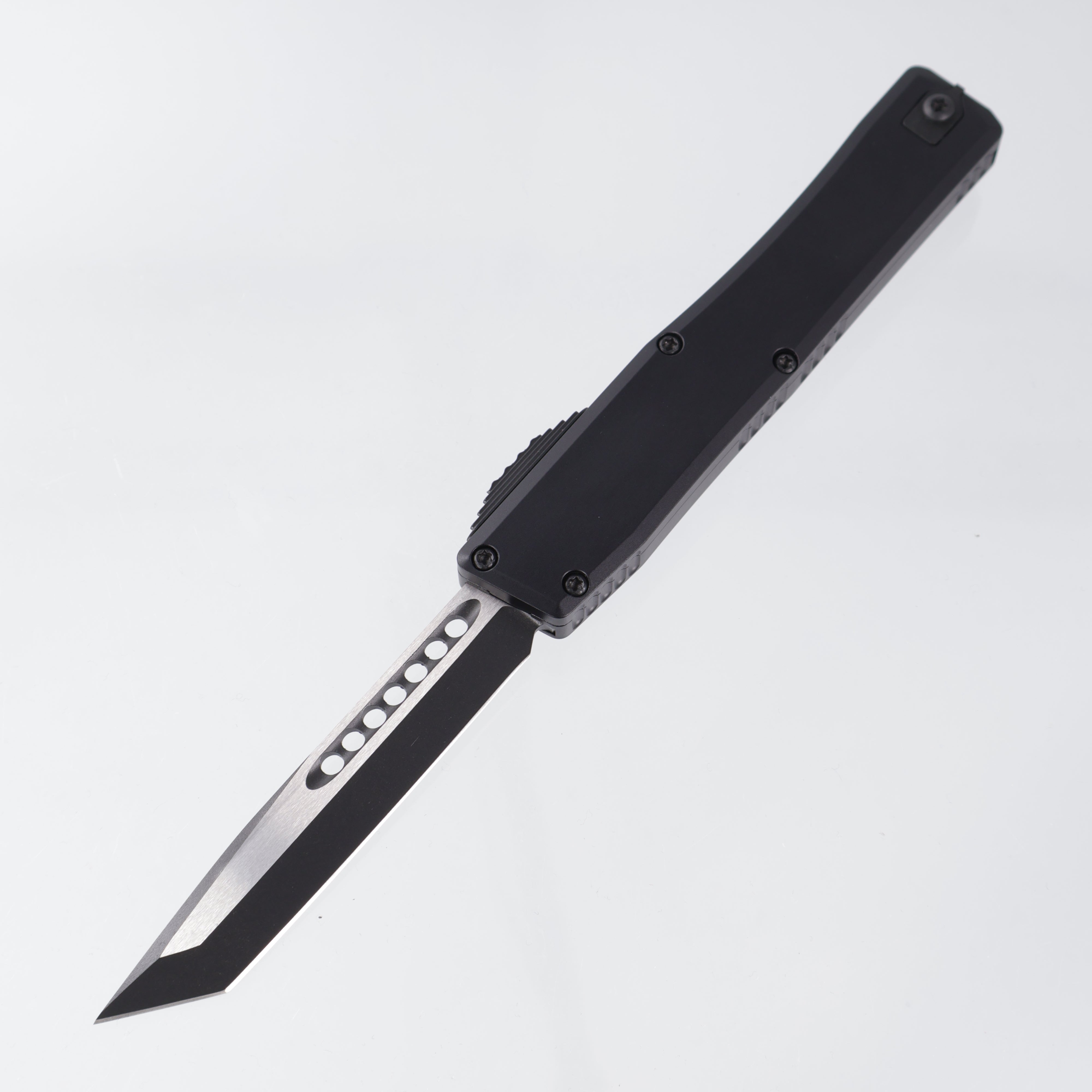 Heretic Nyx Tanto - Black Aluminum - Two-Tone Black Tactical - H015-10A-T