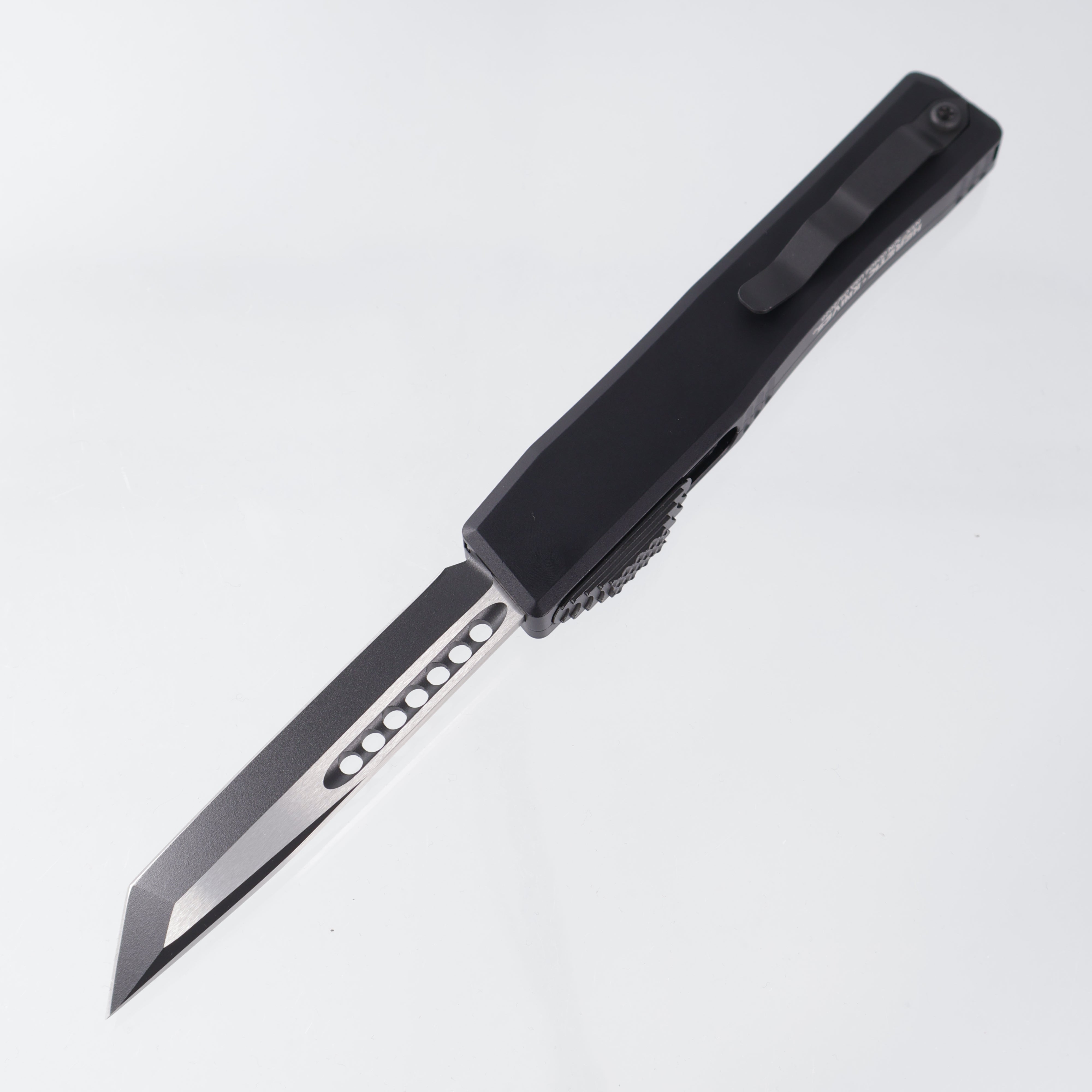 Heretic Nyx Tanto - Black Aluminum - Two-Tone Black Tactical - H015-10A-T