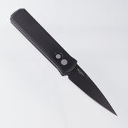 Pro-Tech Godson *LEFT HANDED* - Black Aluminum - DLC 154CM - 721-LH