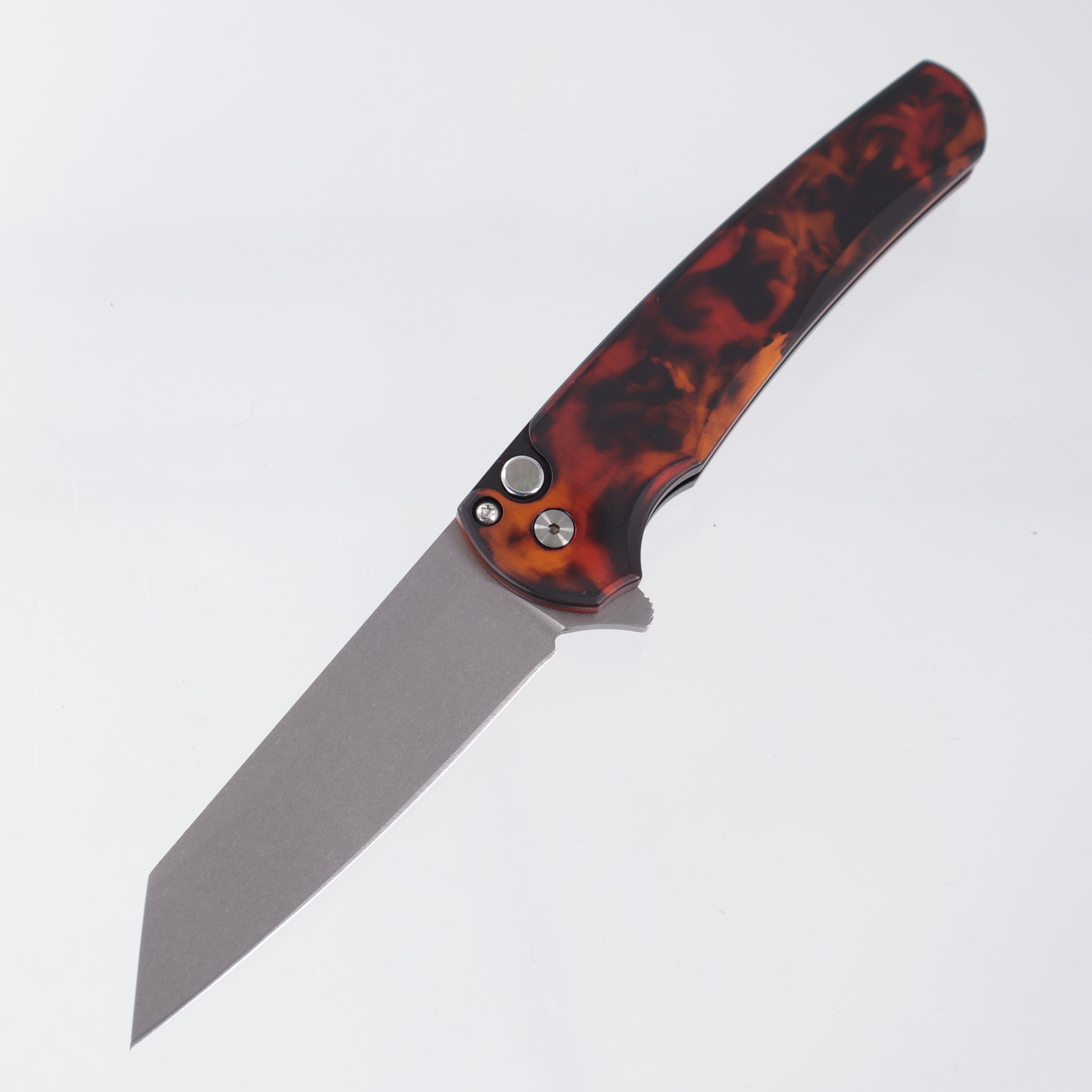 Pro-Tech Malibu Reverse Tanto - Del Fuego Anodized Aluminum - Stonewash Magnacut - 5401-DF