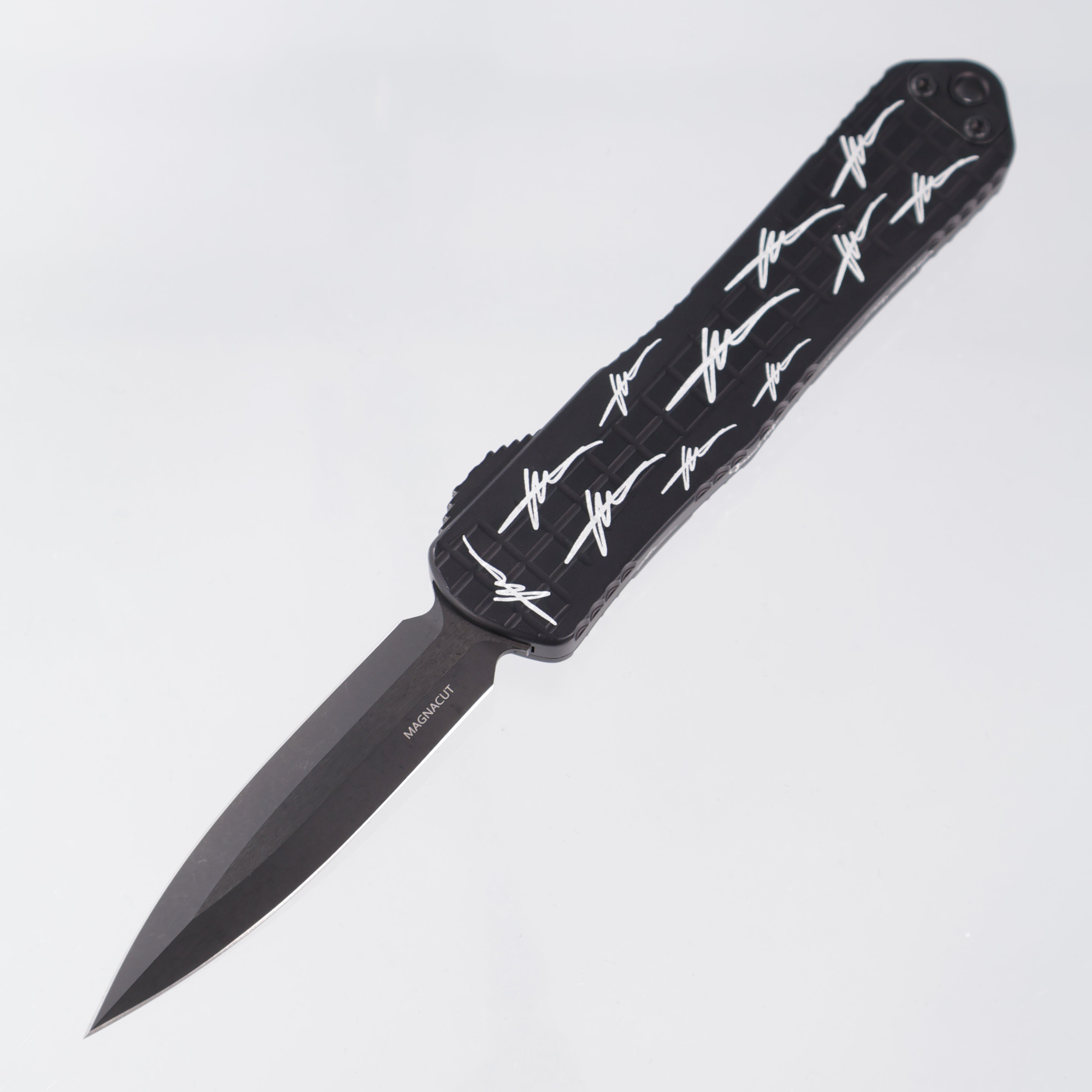 Heretic Manticore E Double Edge Tony Autograph Anniversary Series - Black Grenade Grip Aluminum w/ TJ Marfione Signature Lasering - DLC Magnacut - H028F-6A-TONY