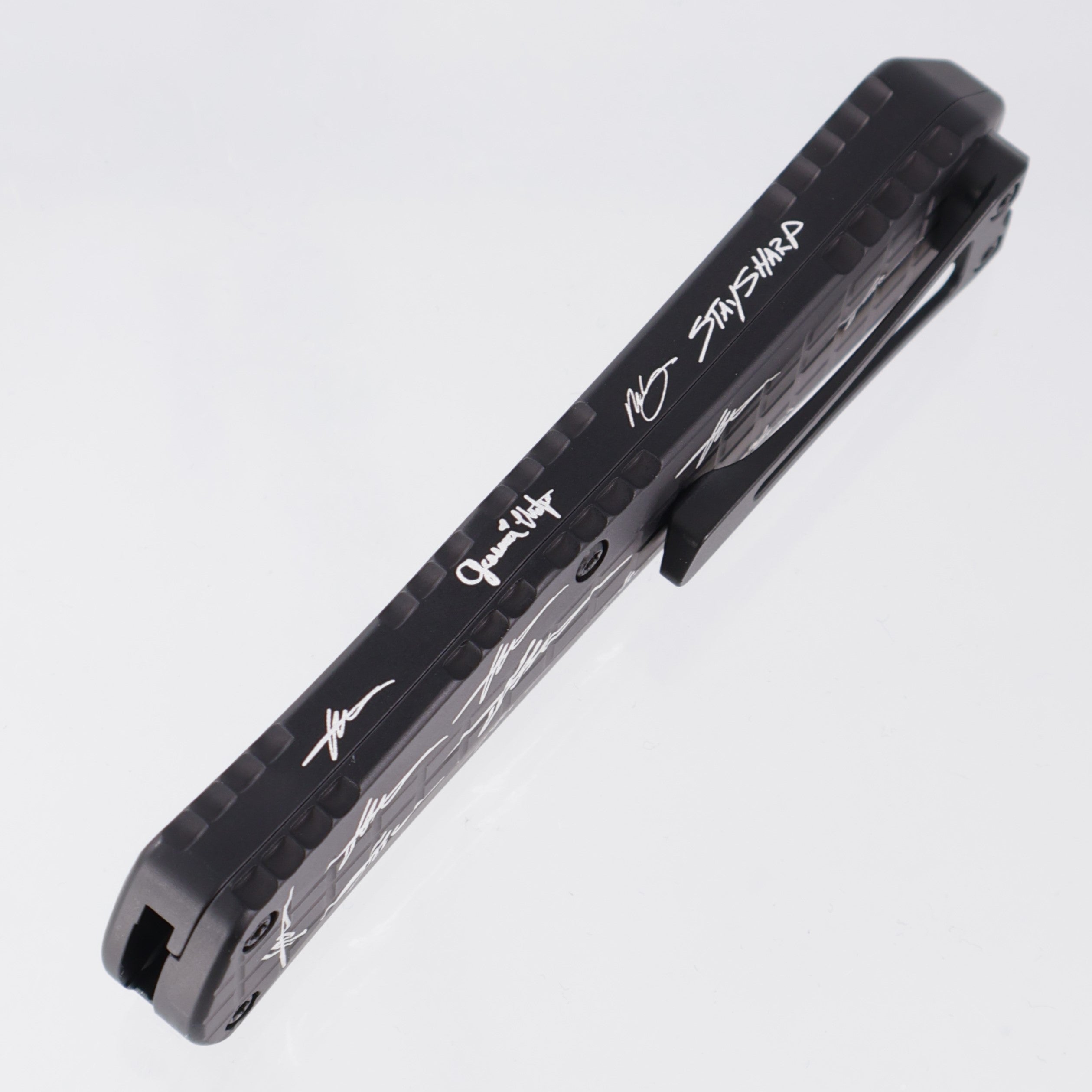 Heretic Manticore E Double Edge Tony Autograph Anniversary Series - Black Grenade Grip Aluminum w/ TJ Marfione Signature Lasering - DLC Magnacut - BR-OP Exclusive - H028F-6A-TONY