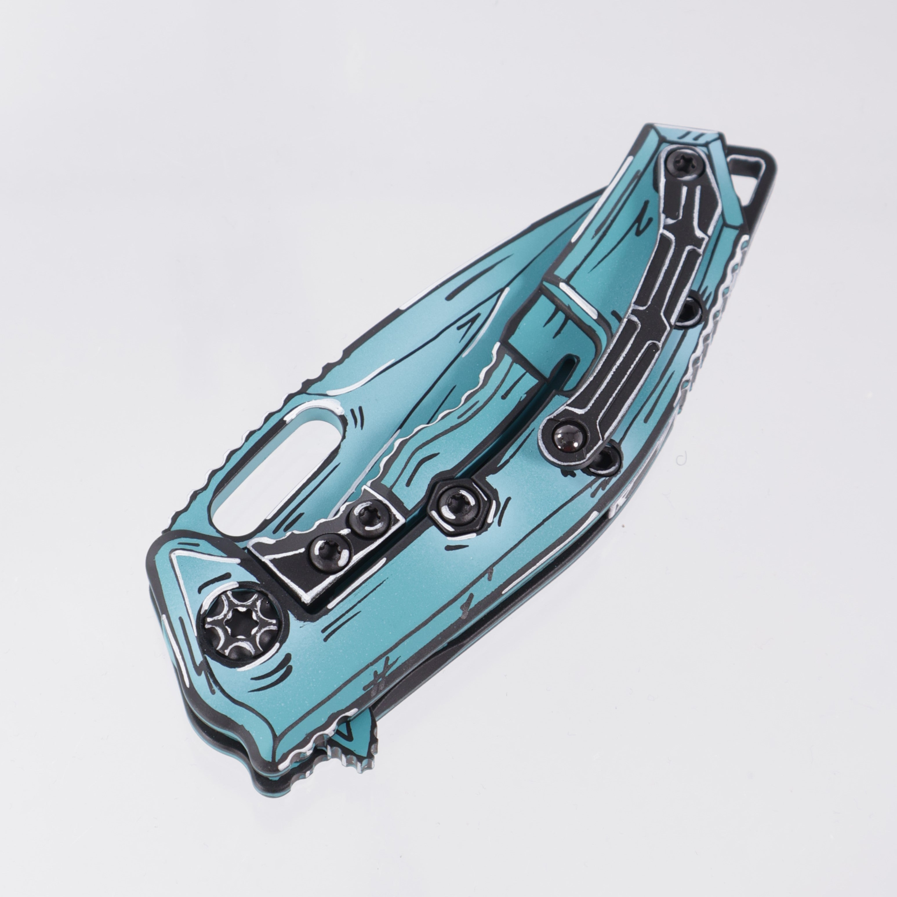 Heretic Medusa Manual Recurve - Turquoise Cel Shade - Cerakote Magnacut - H010-CS-TQ