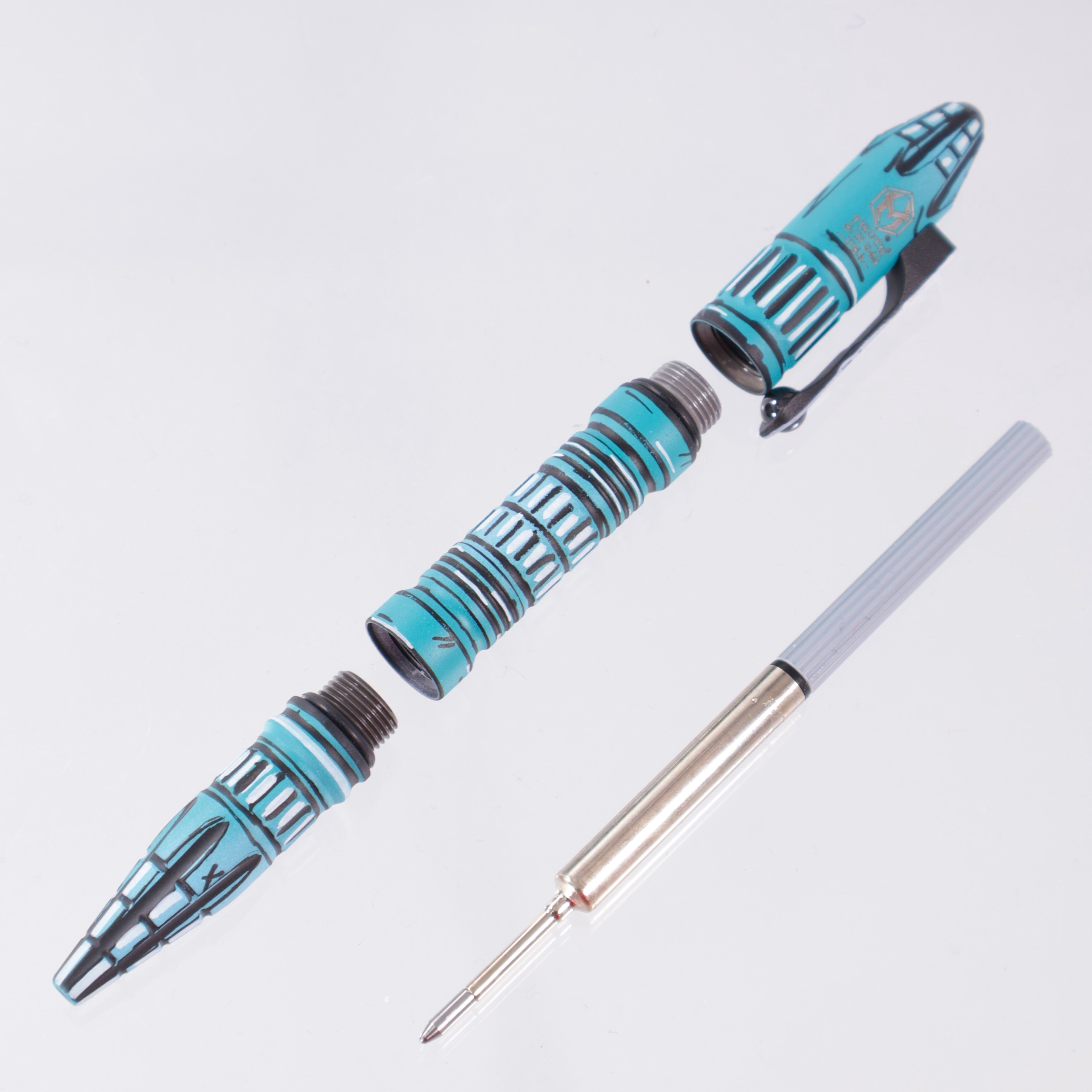 Heretic Toth - Turquoise Cel Shade - Titanium Modular Bolt Action Pen - H038-CS-TQ