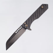 Heretic Jinn Manual Custom - Carbon Fiber Chassis w/ Bronze Ano Hardware - DLC Vegas Forge Herringbone