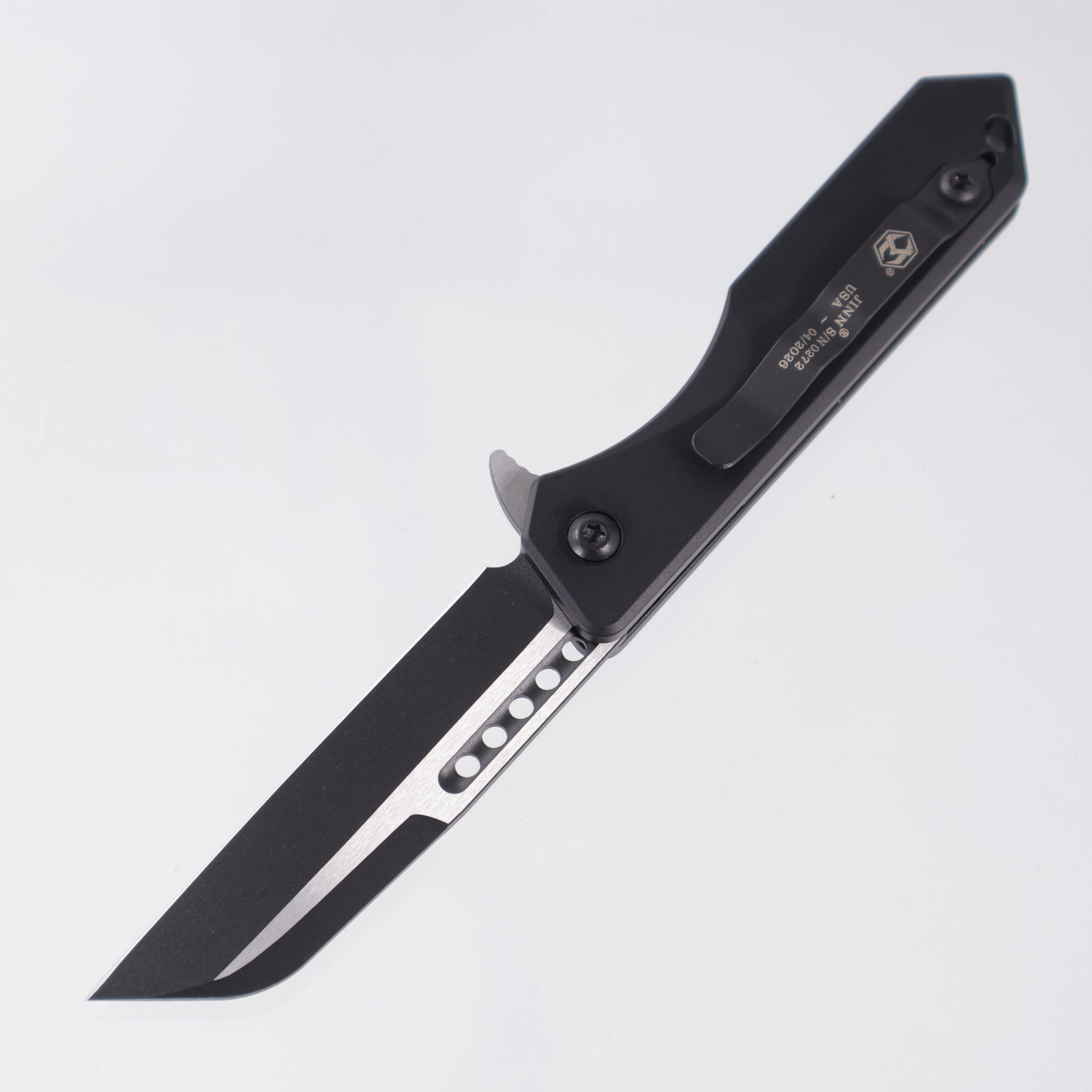 Heretic Jinn Manual - Black Aluminum - 2-Tone Tactical Magnacut - H213-10A-T