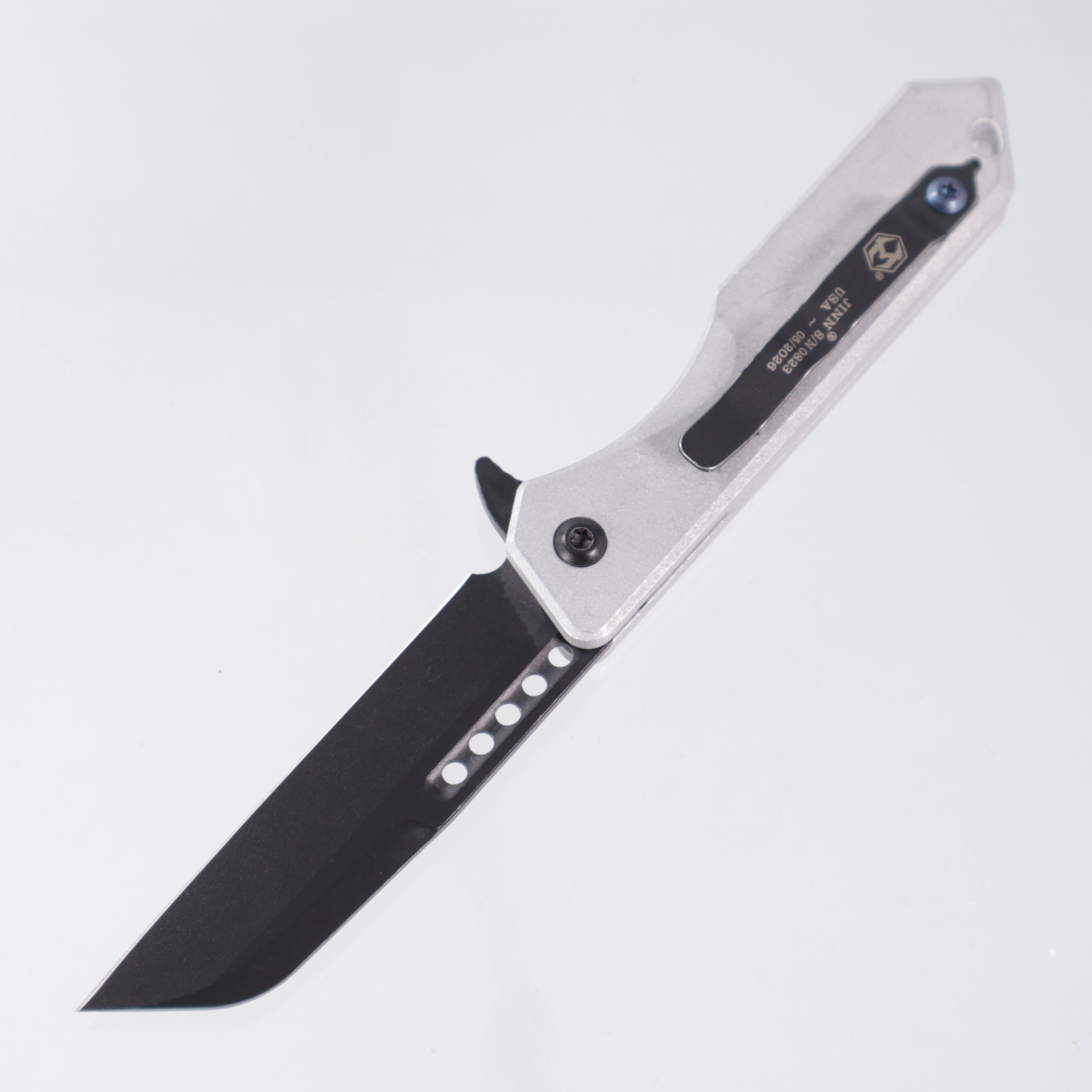 Heretic Jinn Manual - Blizzardworn Aluminum - Battle Black Magnacut - H213-8A-BLZ