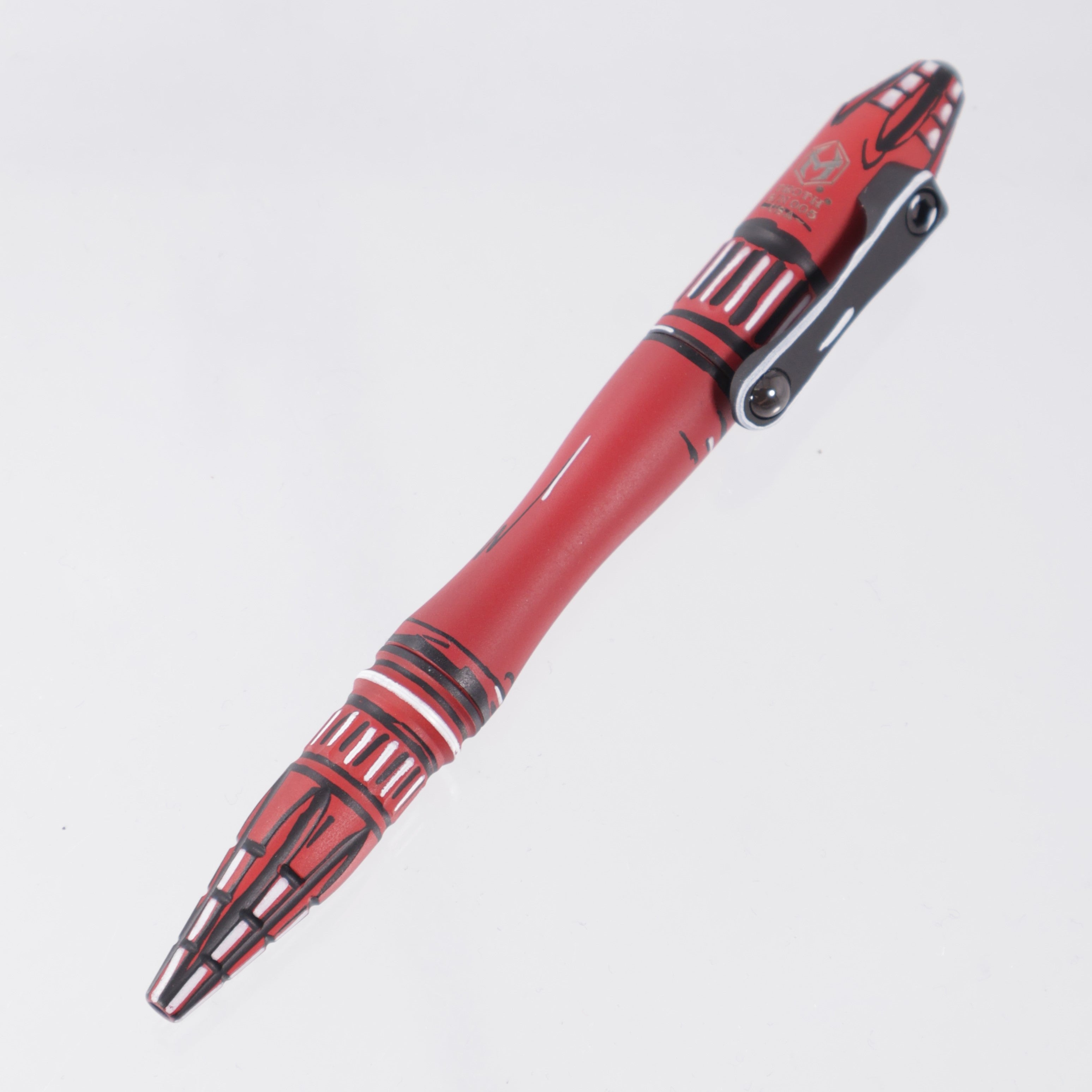 Heretic Thoth - Red Cel-Shade - Modular Titanium Bolt Action Pen - H038-CS-RD