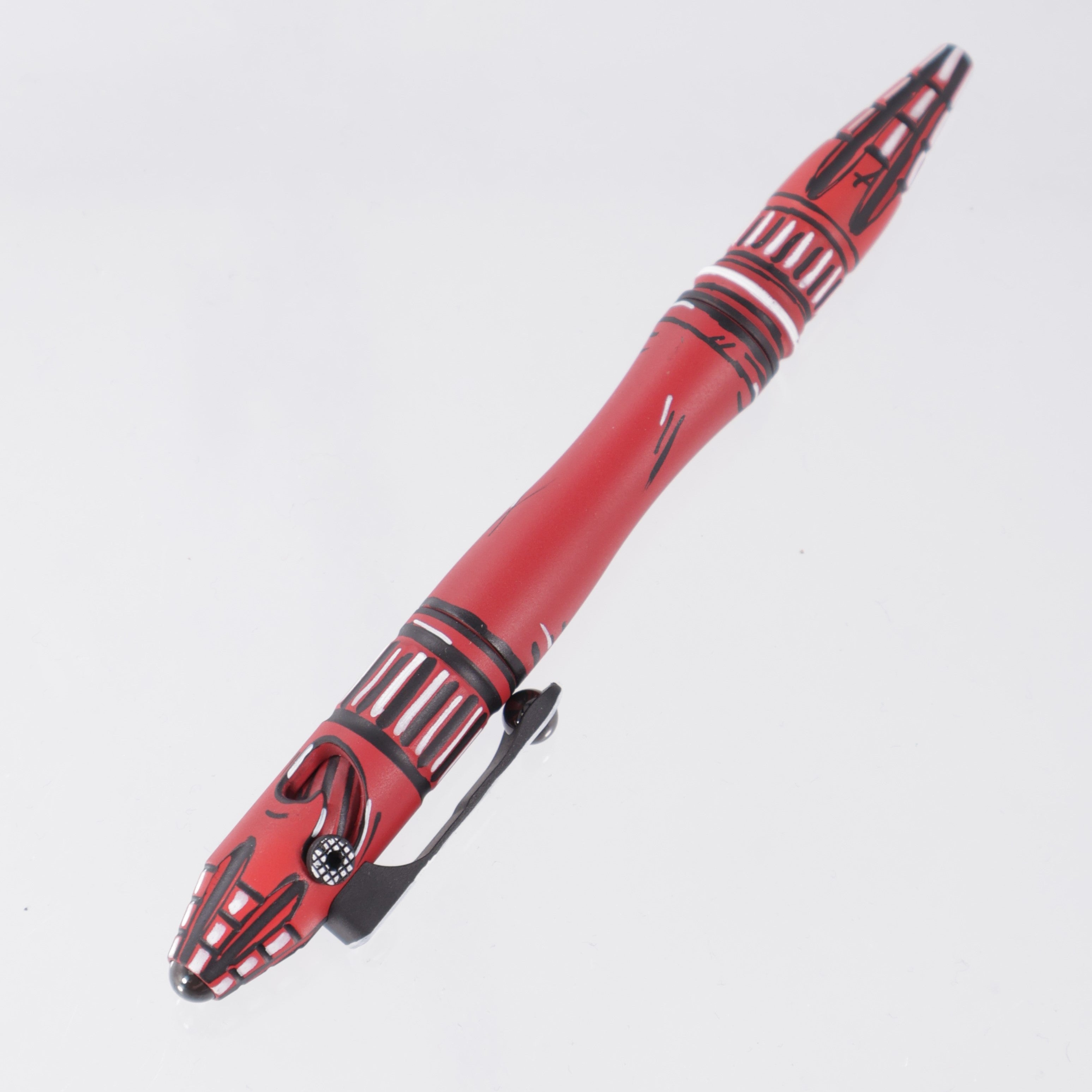 Heretic Thoth - Red Cel-Shade - Modular Titanium Bolt Action Pen - H038-CS-RD