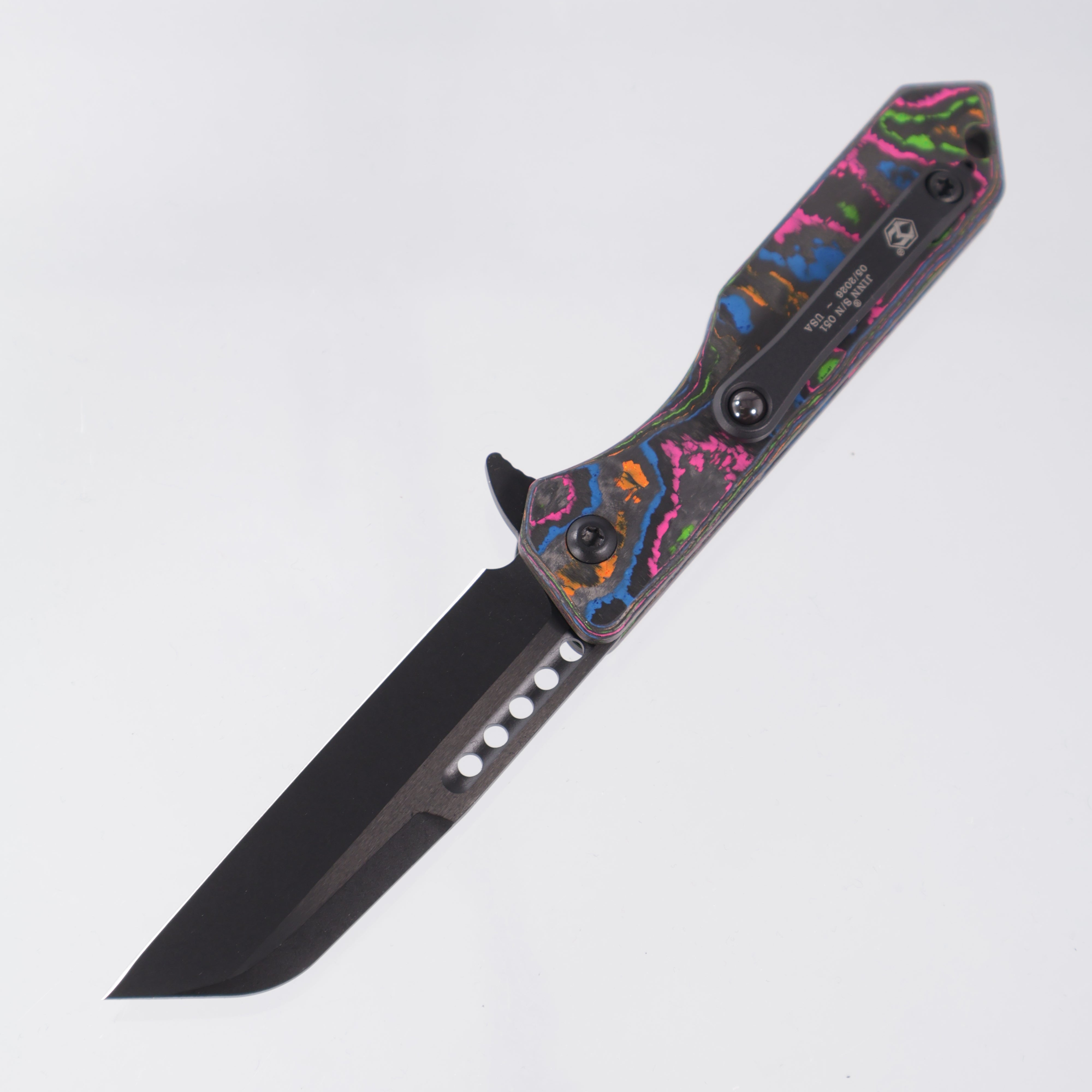 Heretic Jinn Manual - 80s Camo Carbon - DLC Magnacut - H213-6A