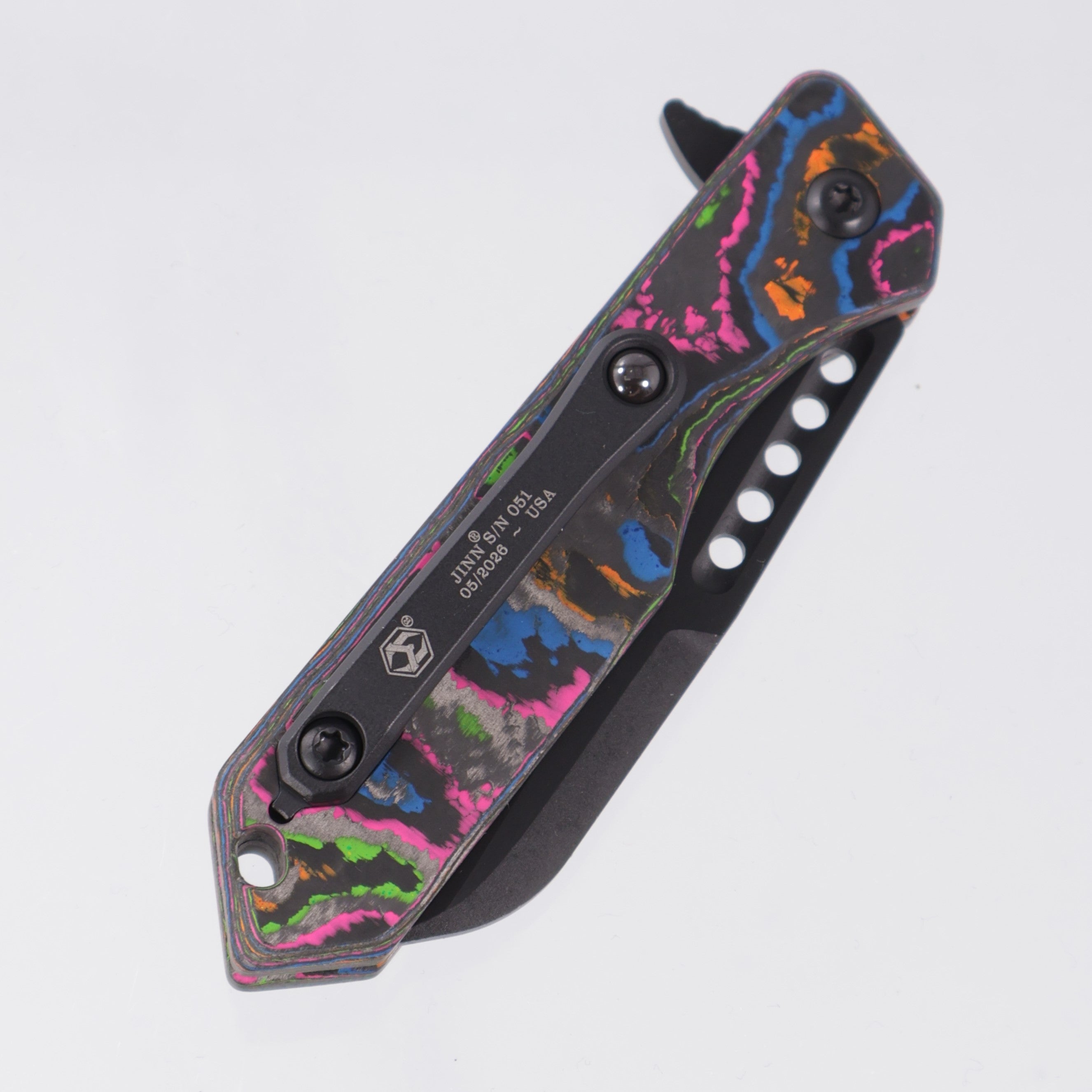 Heretic Jinn Manual - 80s Camo Carbon - DLC Magnacut - H213-6A