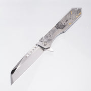 Heretic Jinn Manual Custom - Hand Engraved Bruce Lee Motif by Harding Inc. - High Polish M390 - 1 of 1