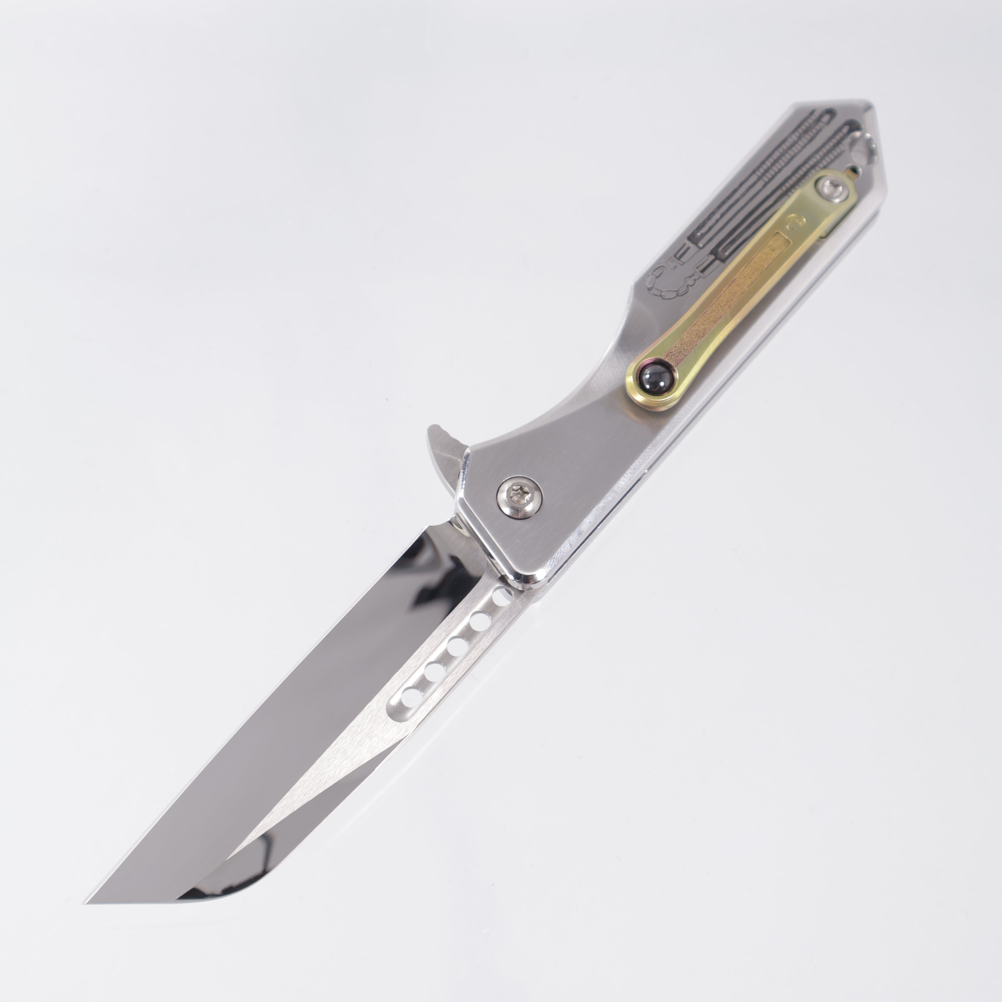 Heretic Jinn Manual Custom - Hand Engraved Bruce Lee Motif by Harding Inc. - High Polish M390 - 1 of 1