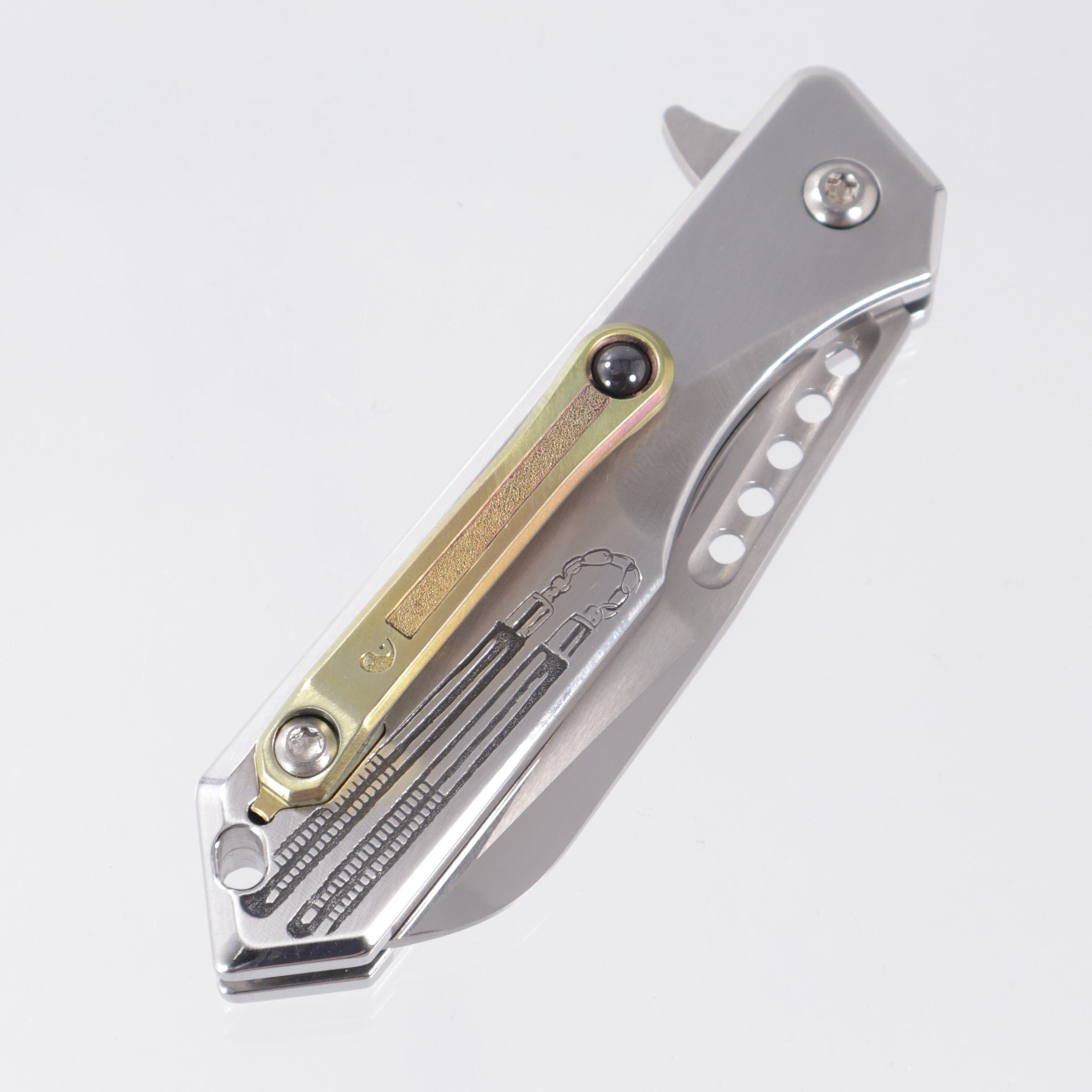 Heretic Jinn Manual Custom - Hand Engraved Bruce Lee Motif by Harding Inc. - High Polish M390 - 1 of 1