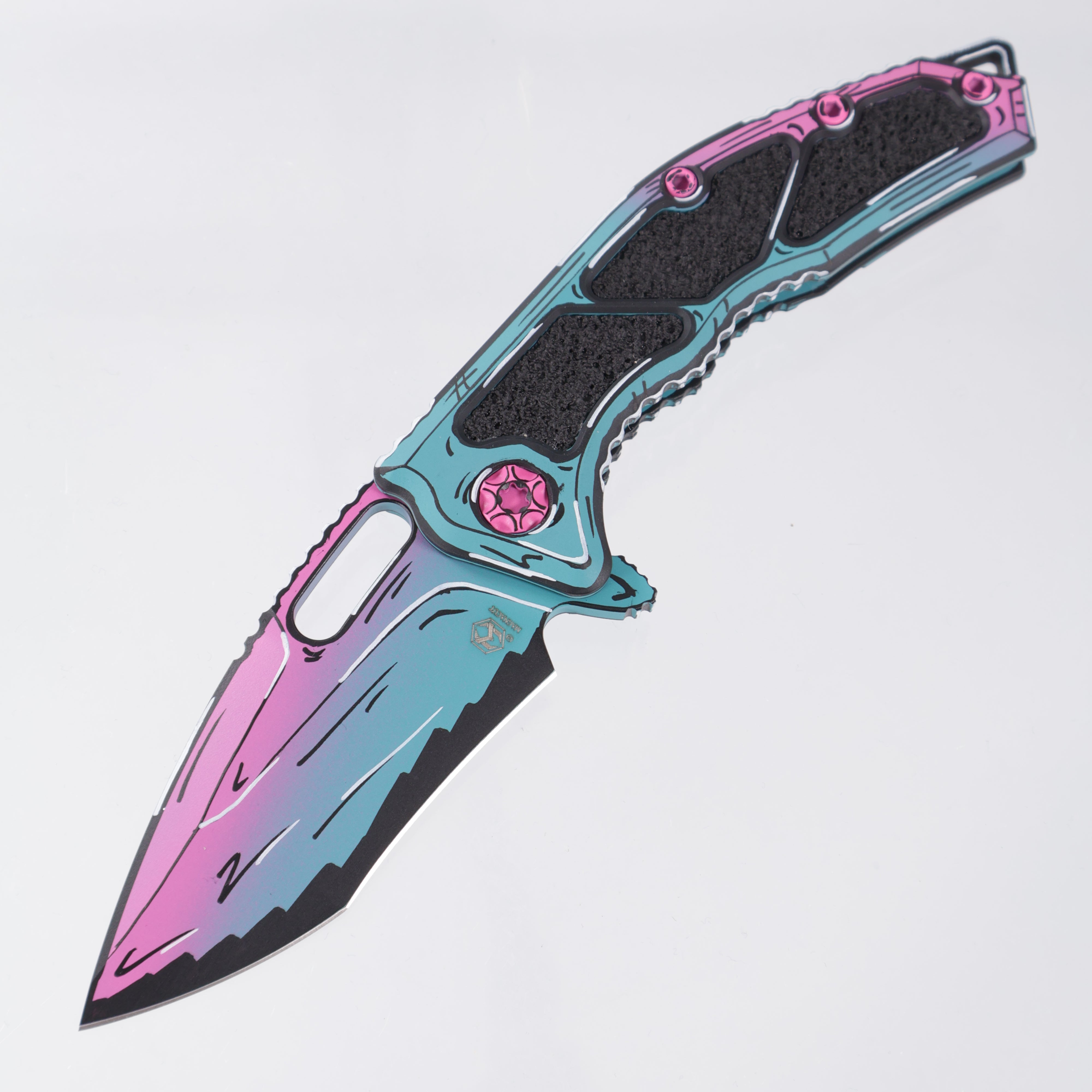 Heretic Medusa V3 Manual Recurve - Miami Vice Cel-Shade - Cerakote Magnacut - H010-CS-MV