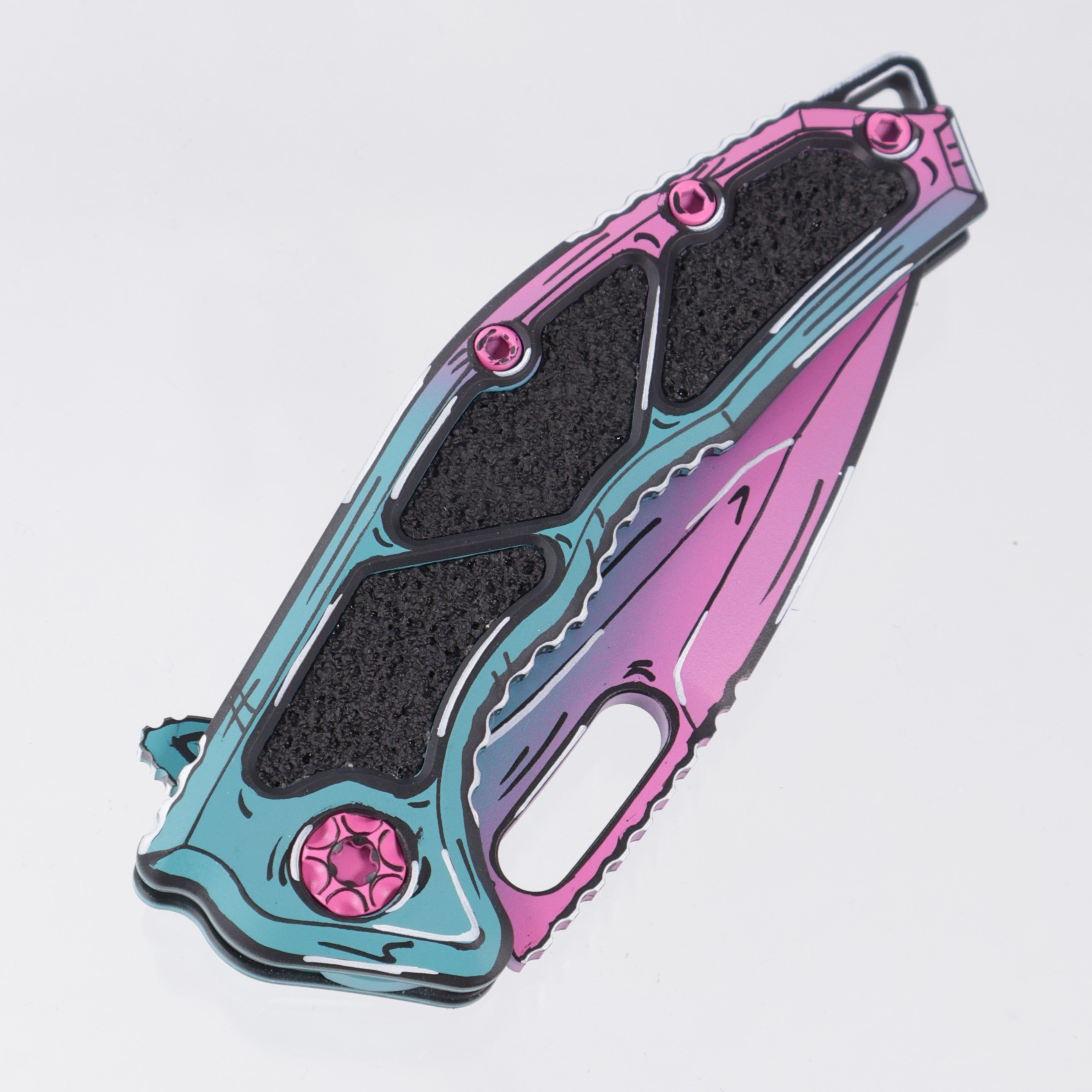 Heretic Medusa V3 Manual Recurve - Miami Vice Cel Shade - Cerakote Magnacut - H010-CS-MV