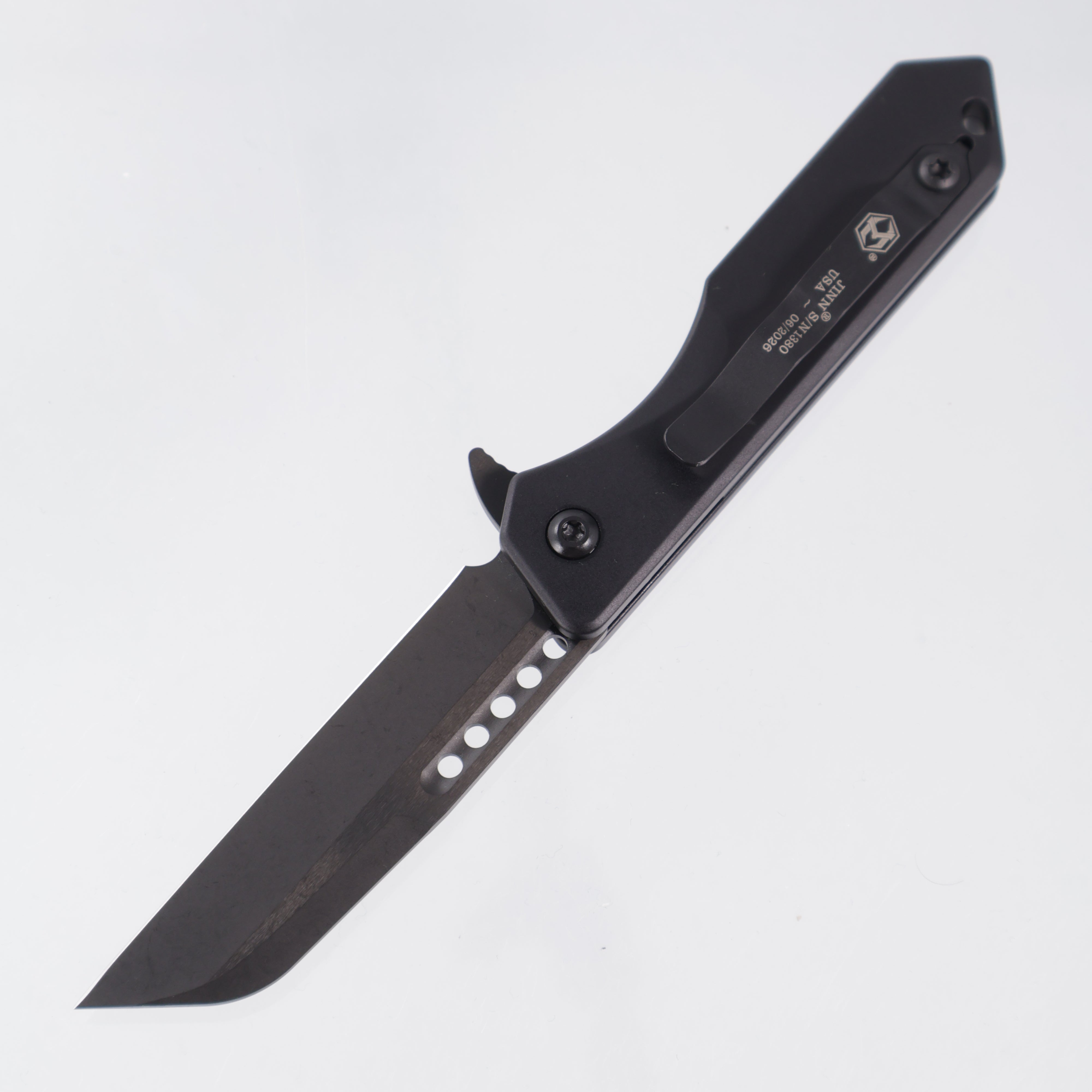 Heretic Jinn Manual - Black Aluminum - DLC Magnacut - H213-6A-T