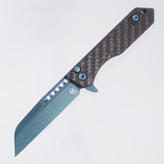 Heretic Jinn Manual - Carbon Fiber Scales - Metallic Teal Cerakote Magnacut - H213-MT-CF