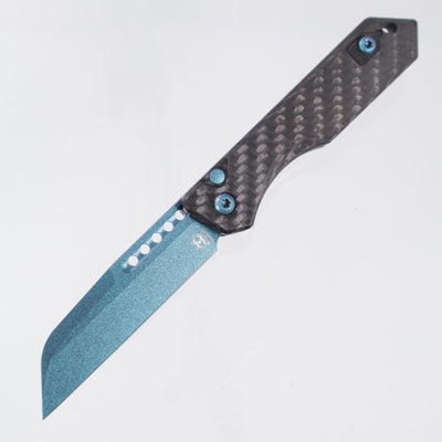 Heretic Jinn Auto - Carbon Fiber Scales - Metallic Teal Cerakote Magnacut - H113-MT-CF