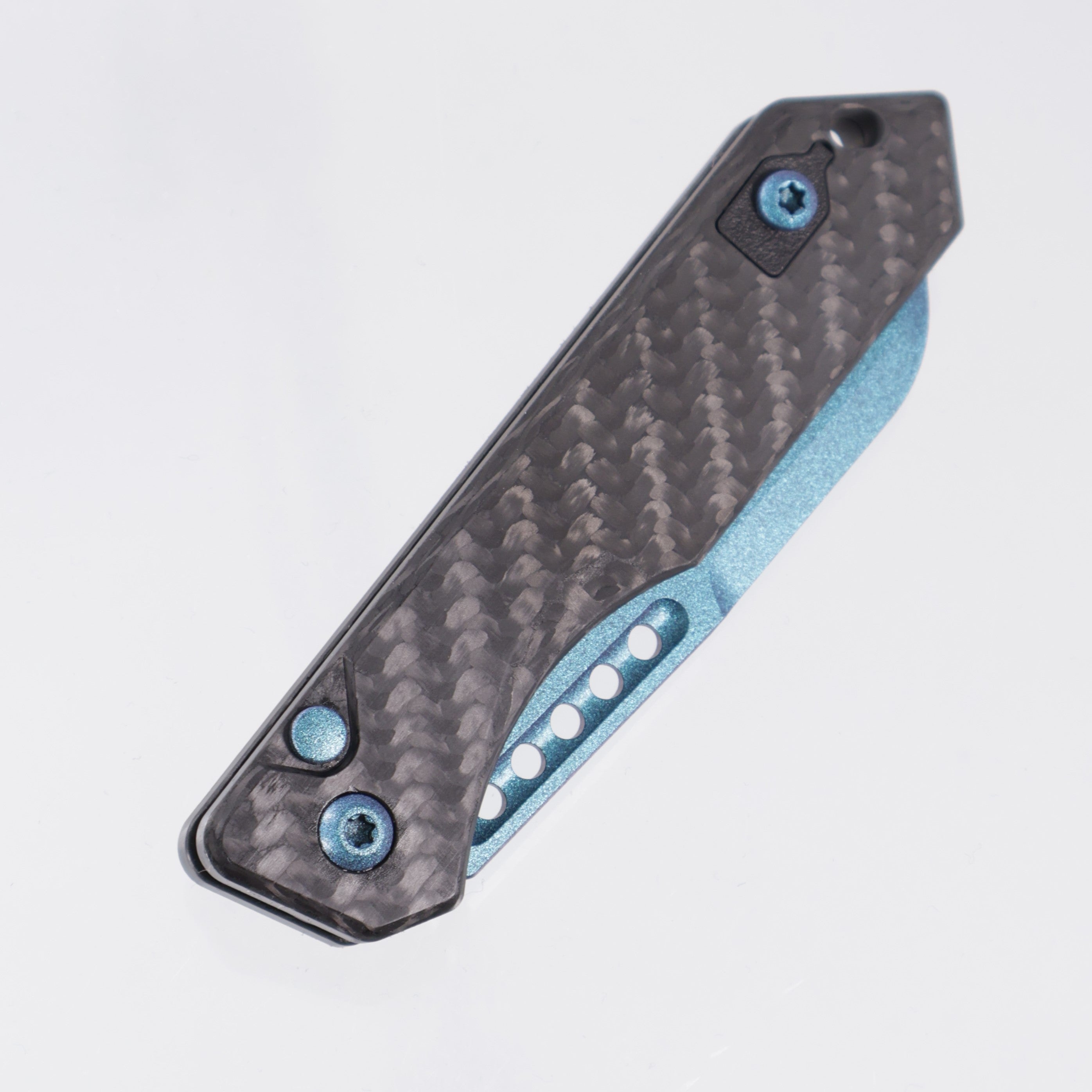 Heretic Jinn Auto - Carbon Fiber Scales - Metallic Teal Cerakote Magnacut - H113-MT-CF