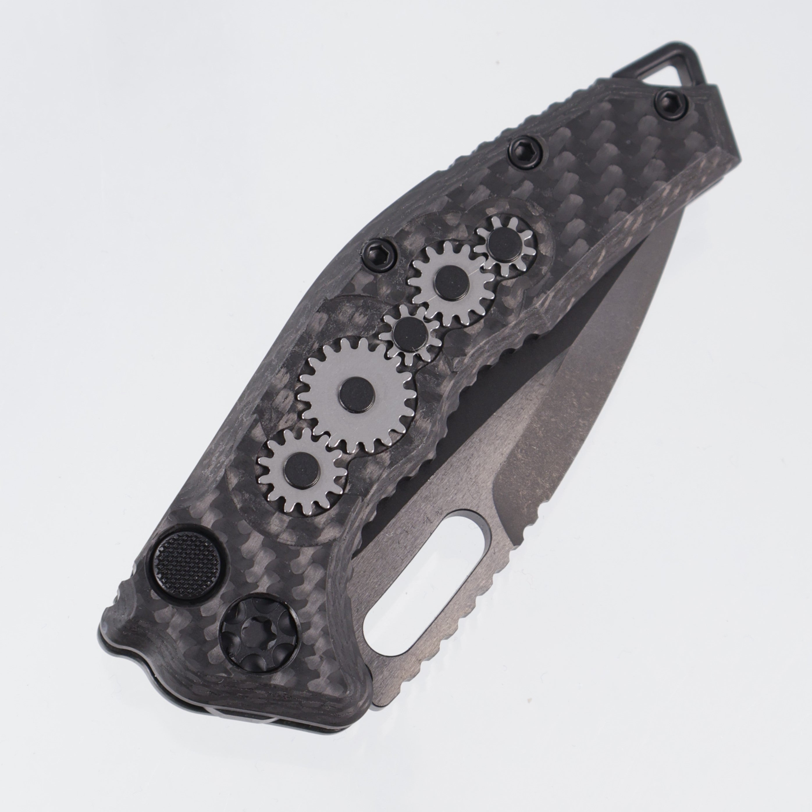 Heretic Medusa V3 Auto Tanto - Carbon Fiber Chassis w/ Polished Gears - DLC Magnacut - H011-6A-CFG