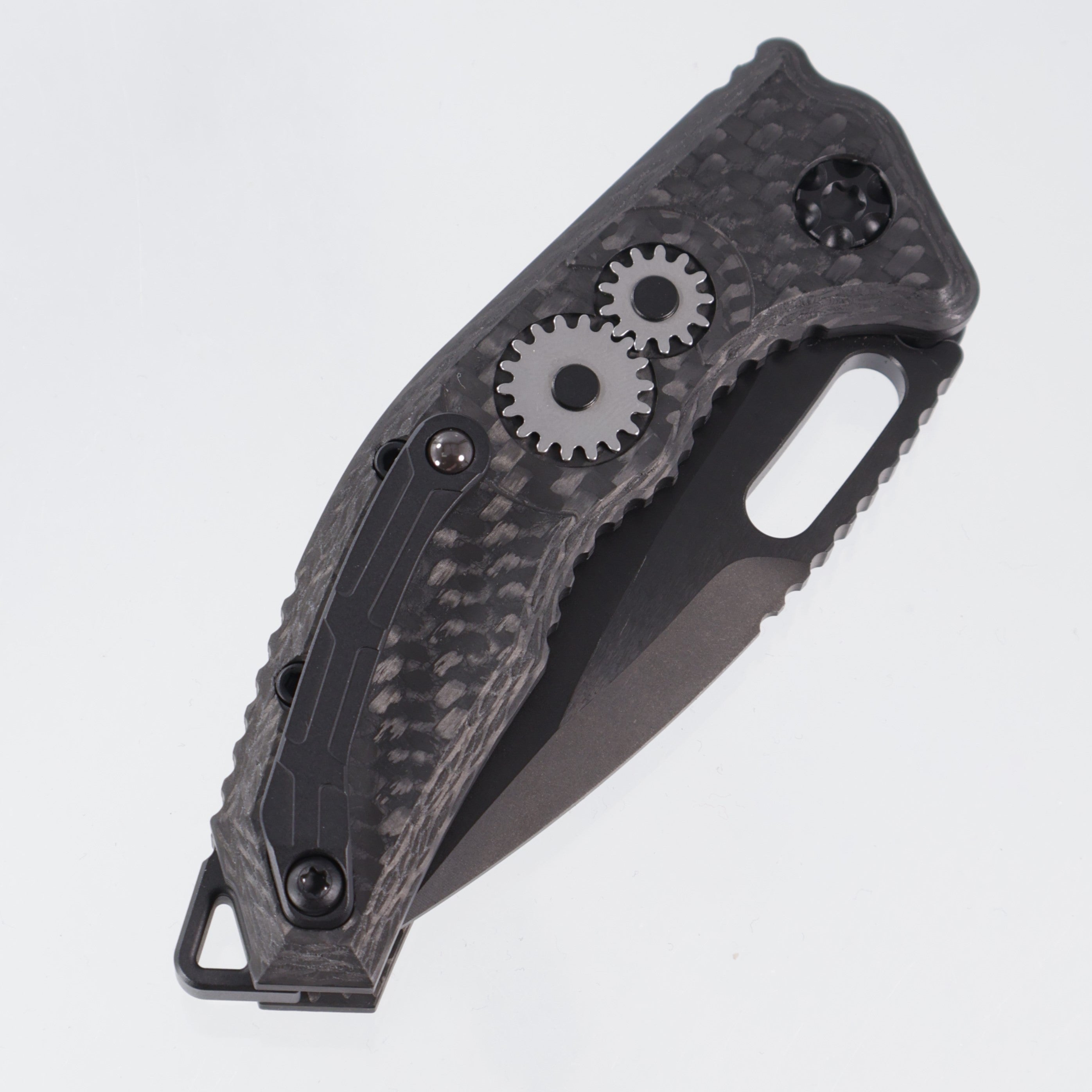 Heretic Medusa V3 Auto Tanto - Carbon Fiber Chassis w/ Polished Gears - DLC Magnacut - H011-6A-CFG