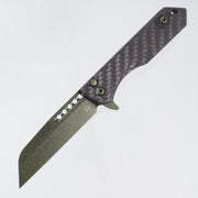 Heretic Jinn Manual - Carbon Fiber Scales - Metallic Green Cerakote Magnacut - H213-MG-CF