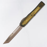 Heretic Nyx Tanto - OD Green Aluminum w/ Ultem Inlays - Bronze Magnacut - H015-7A-GRN-ULTEM