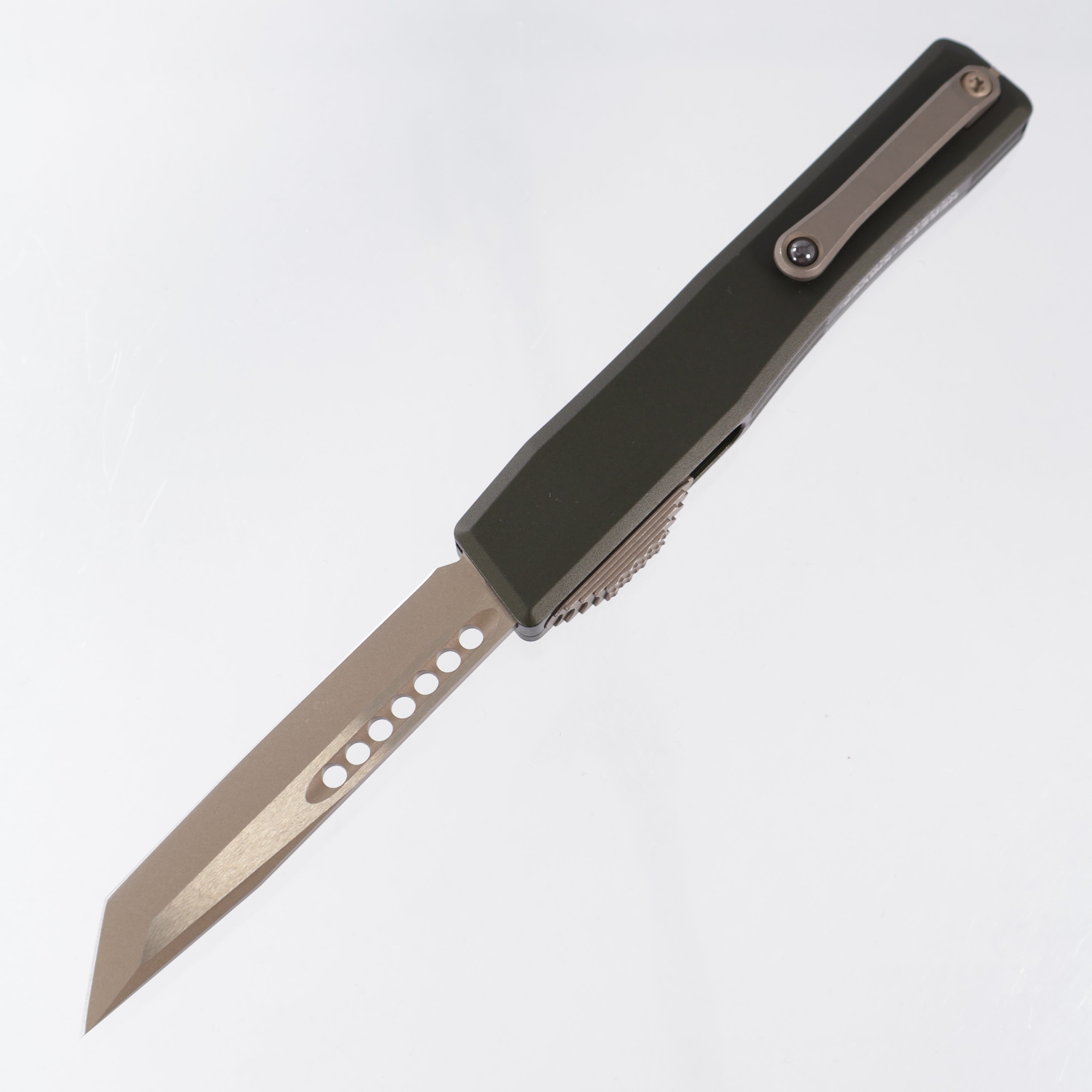 Heretic Nyx Tanto - OD Green Aluminum w/ Ultem Inlays - Bronze