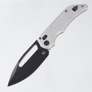 Heretic Koschei - Blizzardworn Aluminum w/ Blue Ti Hardware - Battle Black Magnacut - H061-8A-BLZ
