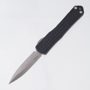 Heretic Manticore S Double Edge - Black Grenade Grip Aluminum - Stonewash Magnacut - H024F-2A