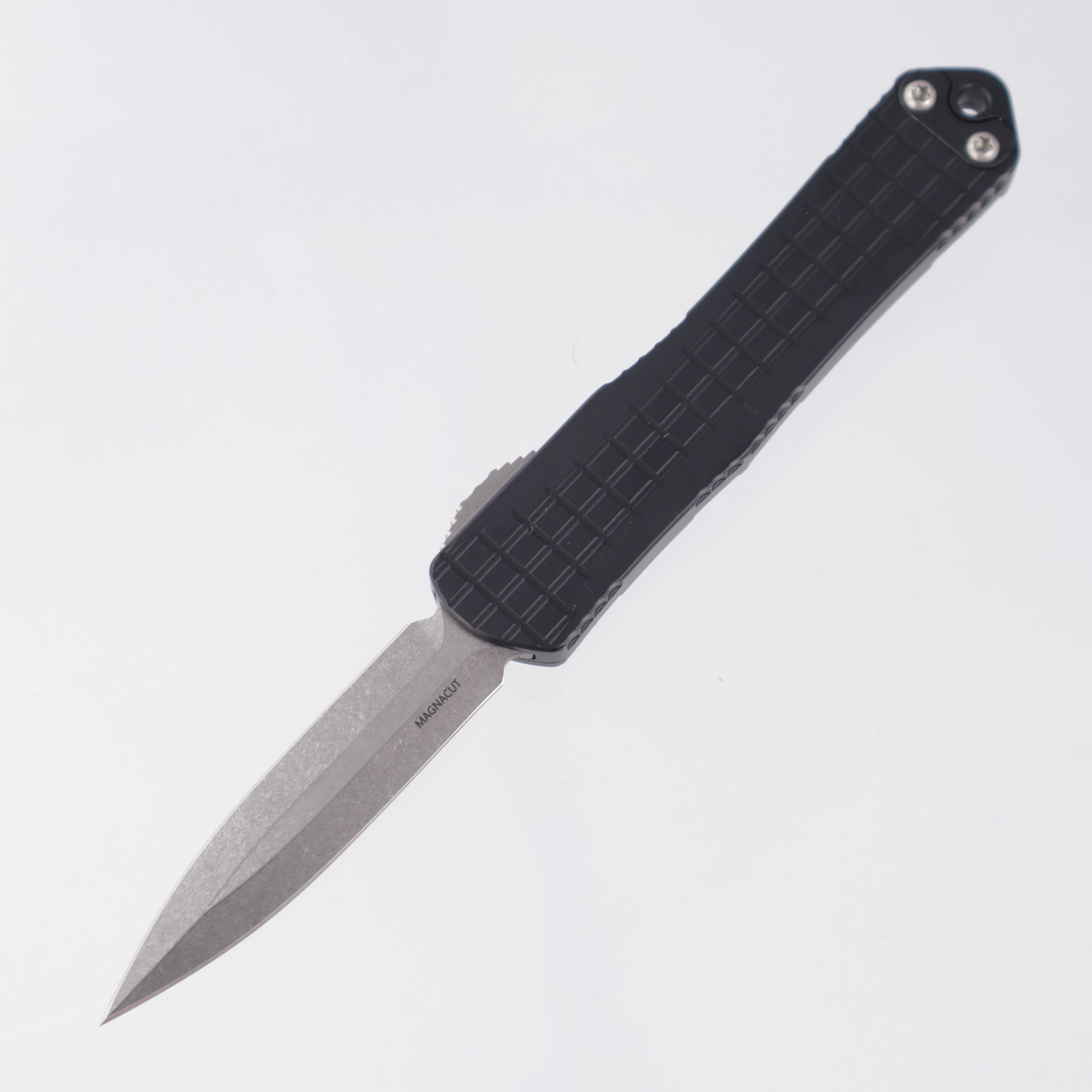 Heretic Manticore S Double Edge - Black Grenade Grip Aluminum - Stonewash Magnacut - H024F-2A