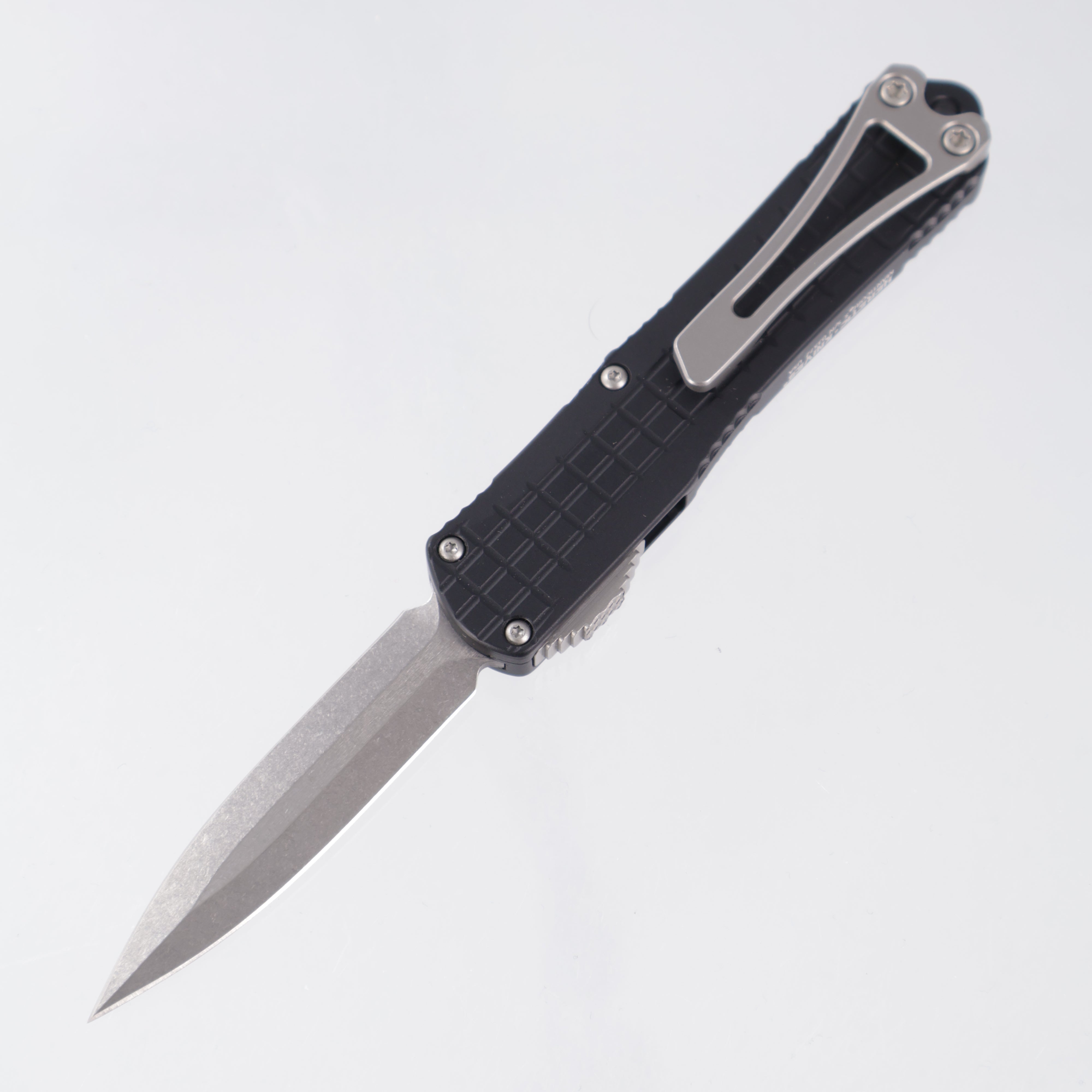 Heretic Manticore S Double Edge - Black Grenade Grip Aluminum - Stonewash Magnacut - H024F-2A