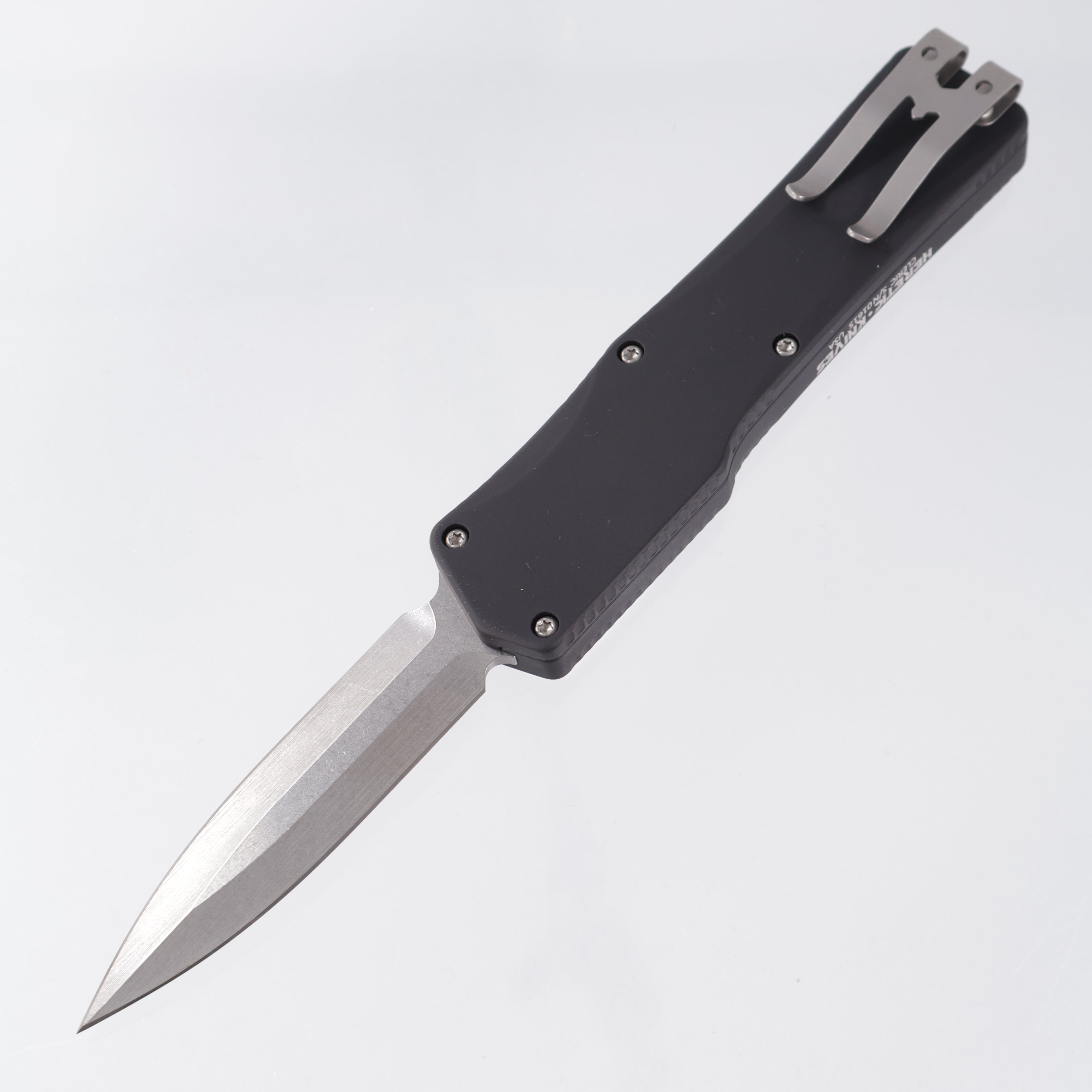 Heretic Cleric Double Edge - Black Aluminum - Stonewash 154CM - H016-2A *NEW OLD STOCK*